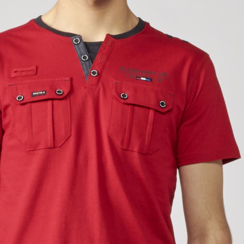 Camiseta Hombre Cuello Panadero Bolsillos – Koroshi 2111MC49