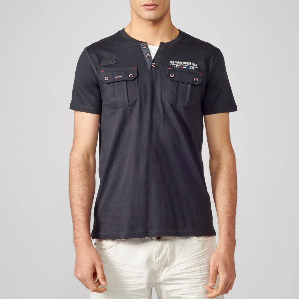 Camiseta Hombre Cuello Panadero Bolsillos – Koroshi 2111MC49