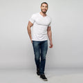 Camiseta Manga Corta Hombre Cuello con Abertura – Koroshi 2111MC62