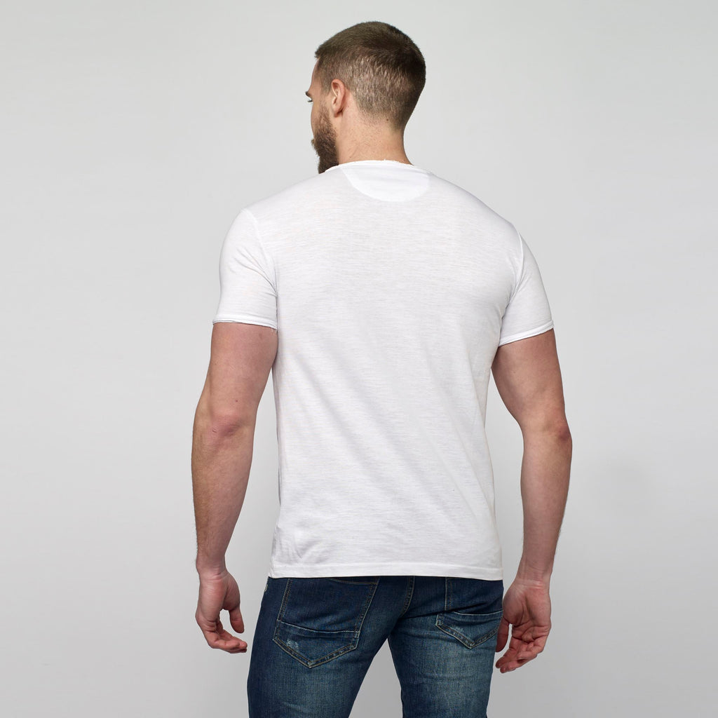 Camiseta Manga Corta Hombre Cuello con Abertura – Koroshi 2111MC62