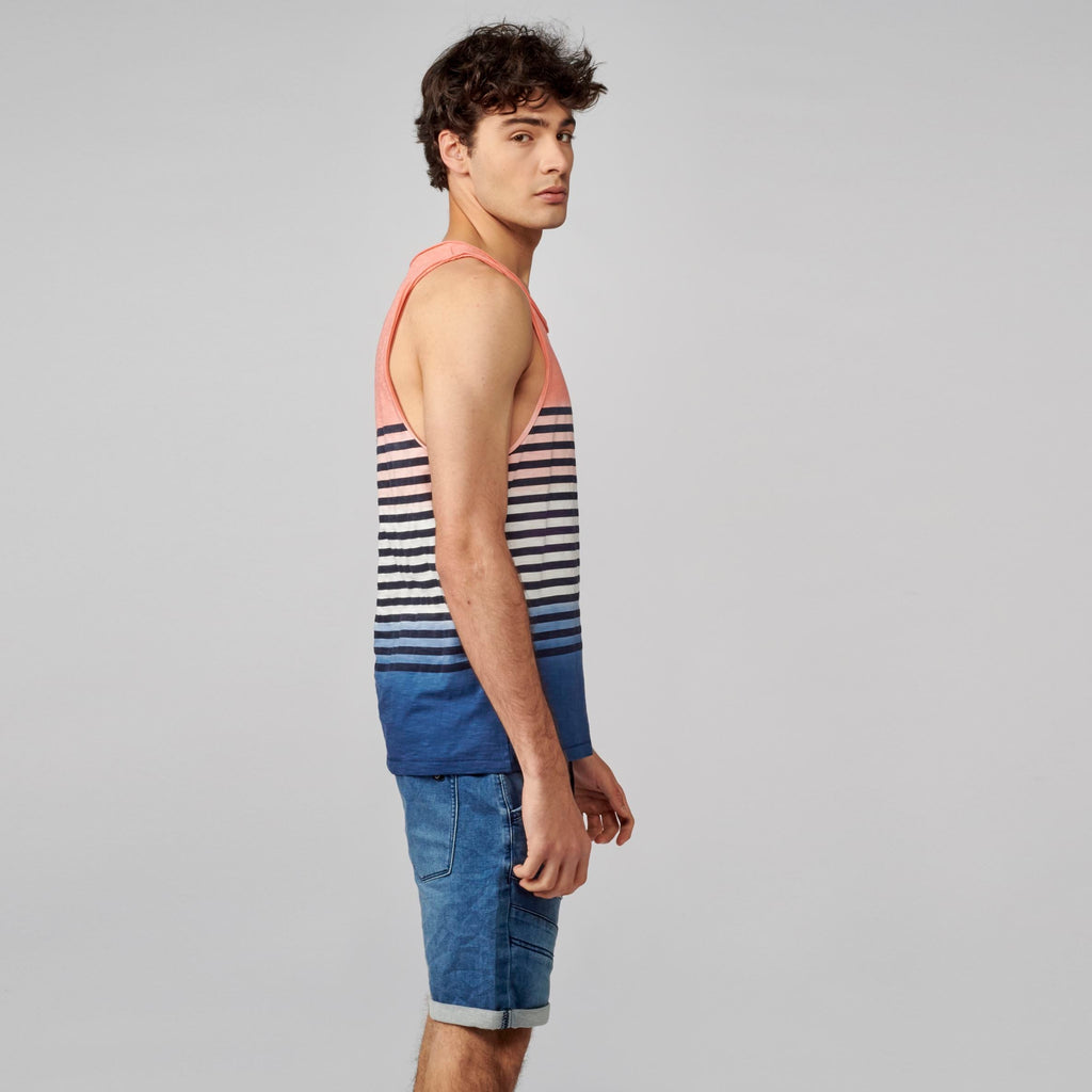 Camiseta Tirantes Hombre Degradado Rayas Marineras – Koroshi 2111MS01
