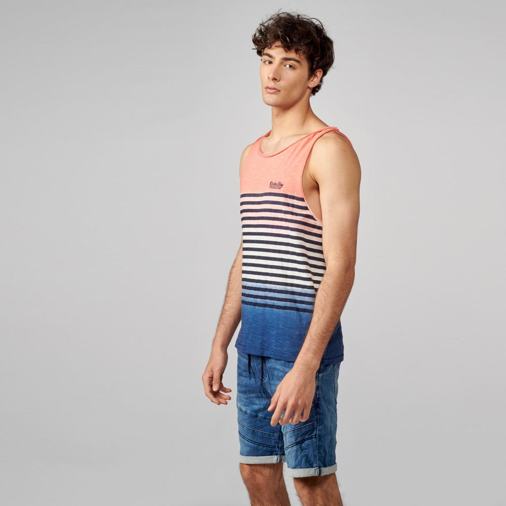 Camiseta Tirantes Hombre Degradado Rayas Marineras – Koroshi 2111MS01