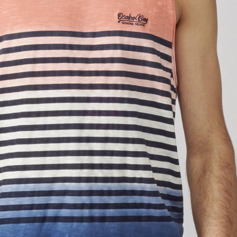 Camiseta Tirantes Hombre Degradado Rayas Marineras – Koroshi 2111MS01
