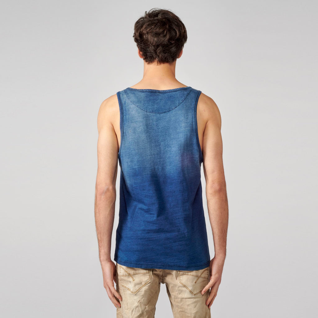 Camiseta sin Mangas Hombre Efecto Degradado – Koroshi Índigo