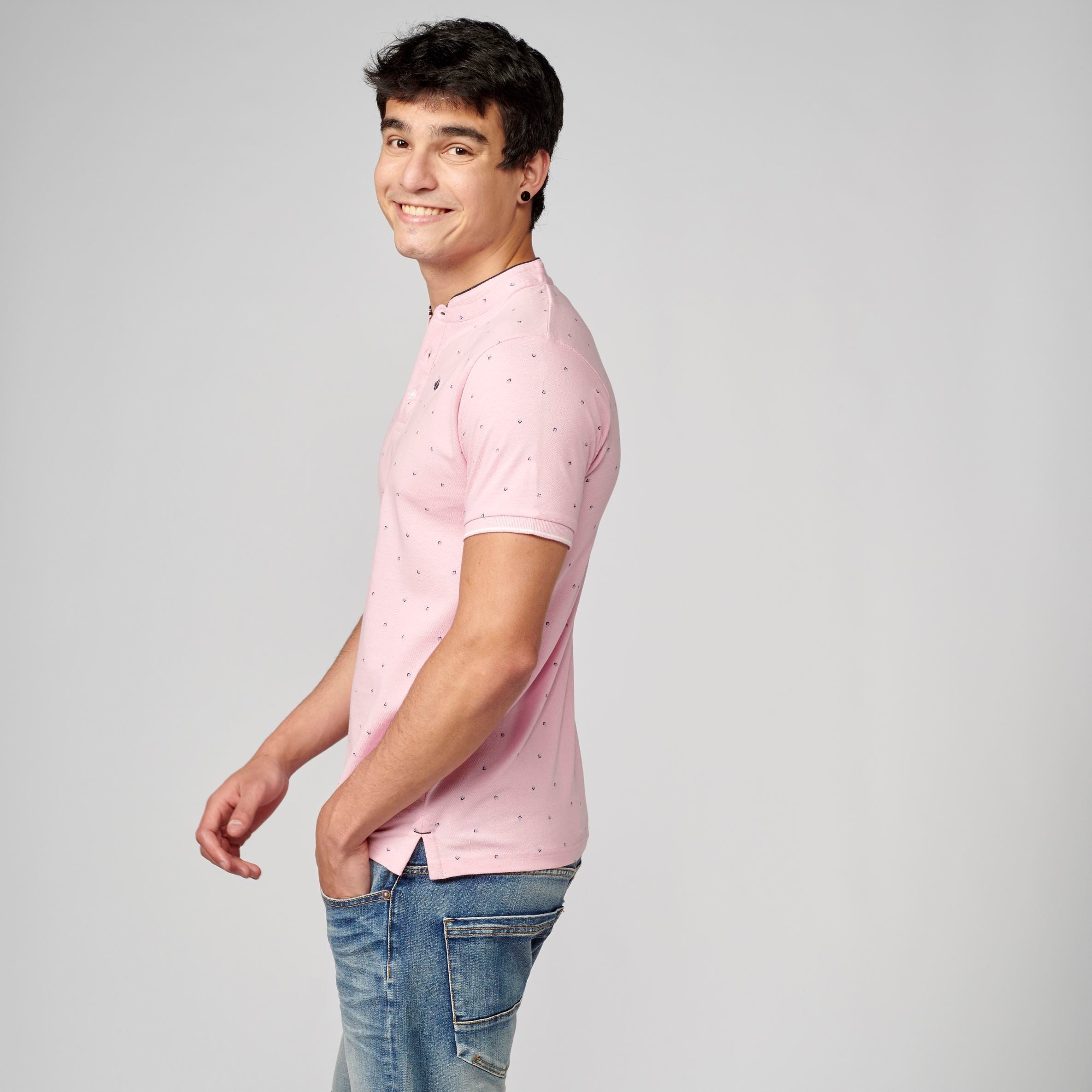 Polo Piqué Cuello Mao Manga Corta Hombre – Koroshi 2111PC22