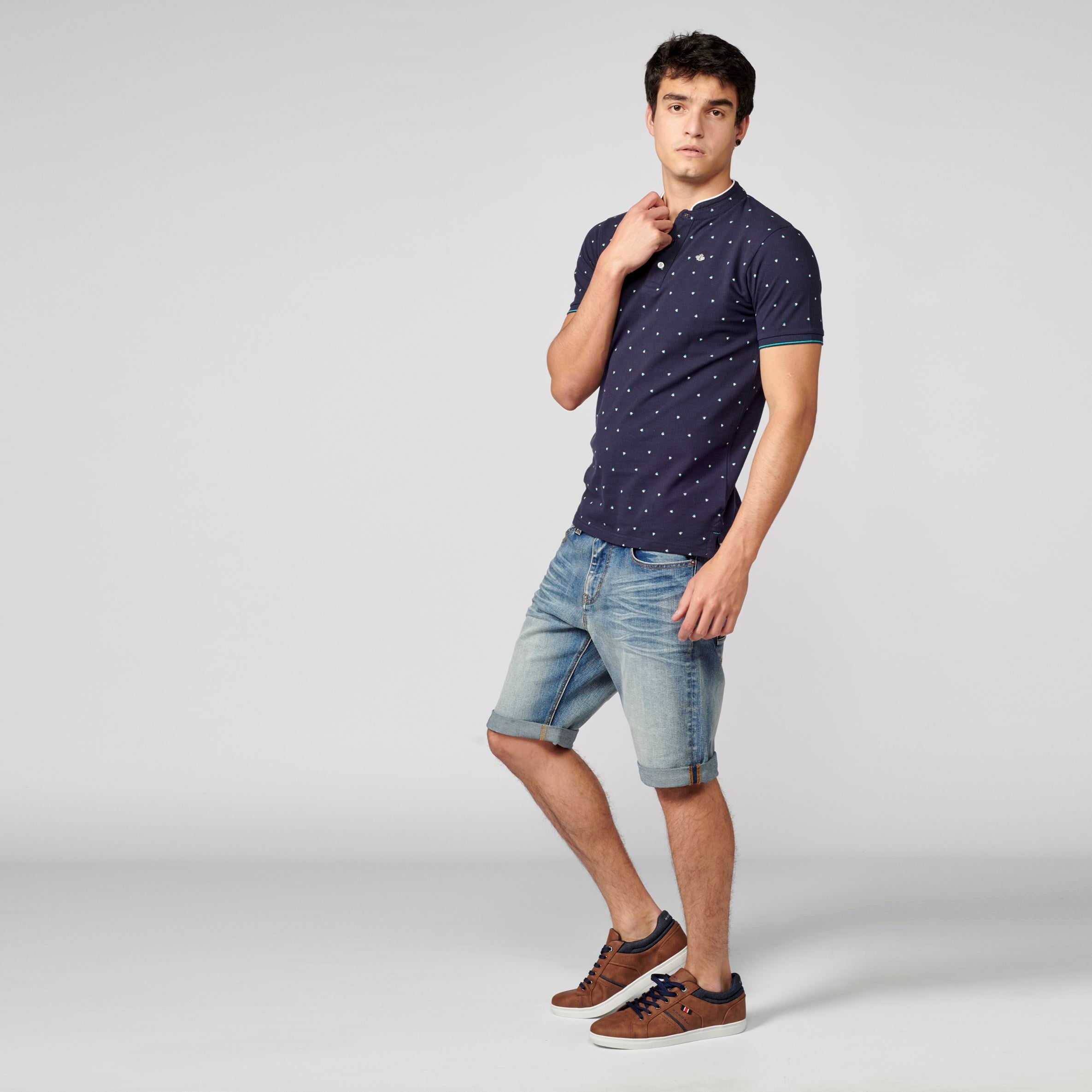 Polo Piqué Cuello Mao Manga Corta Hombre – Koroshi 2111PC22