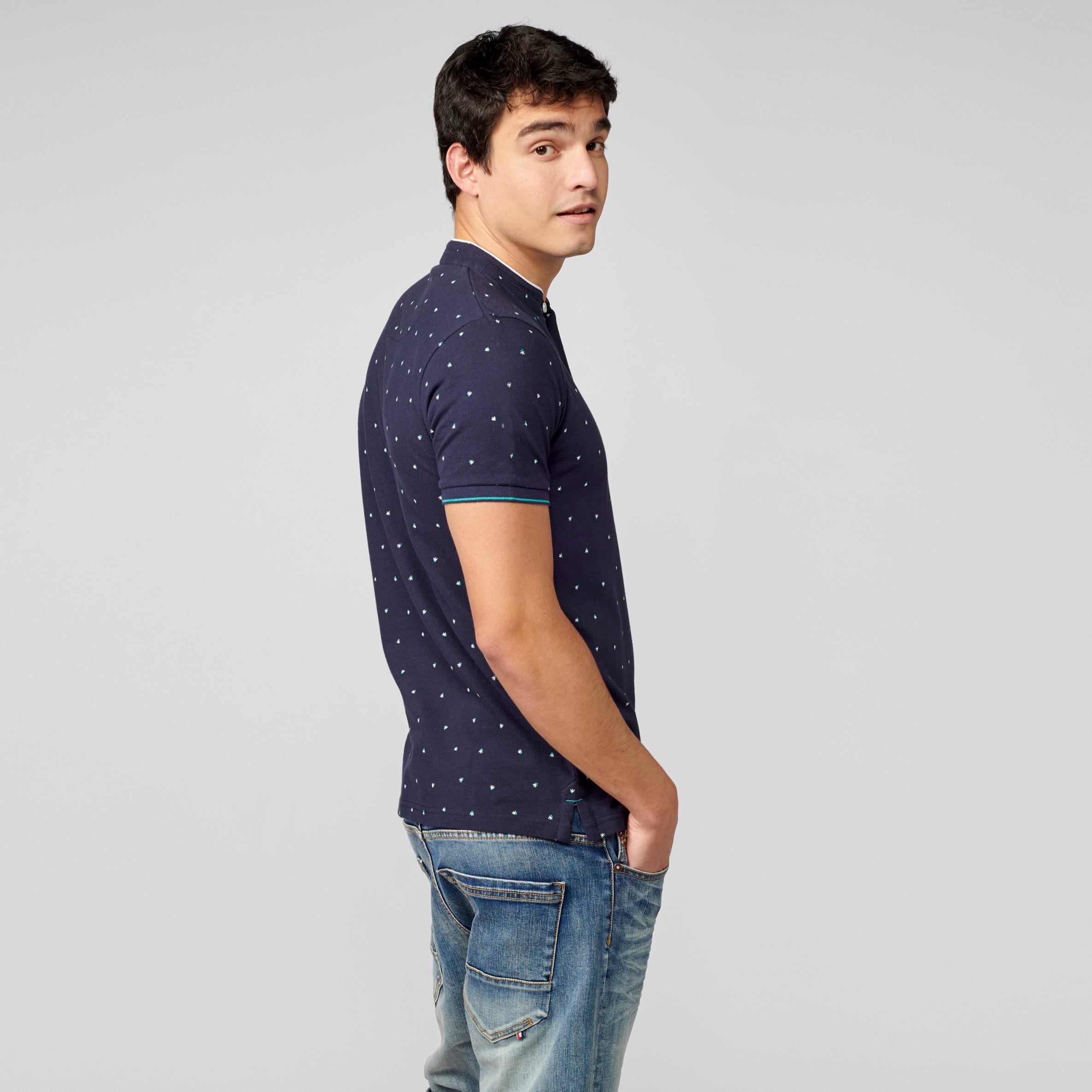 Polo Piqué Cuello Mao Manga Corta Hombre – Koroshi 2111PC22
