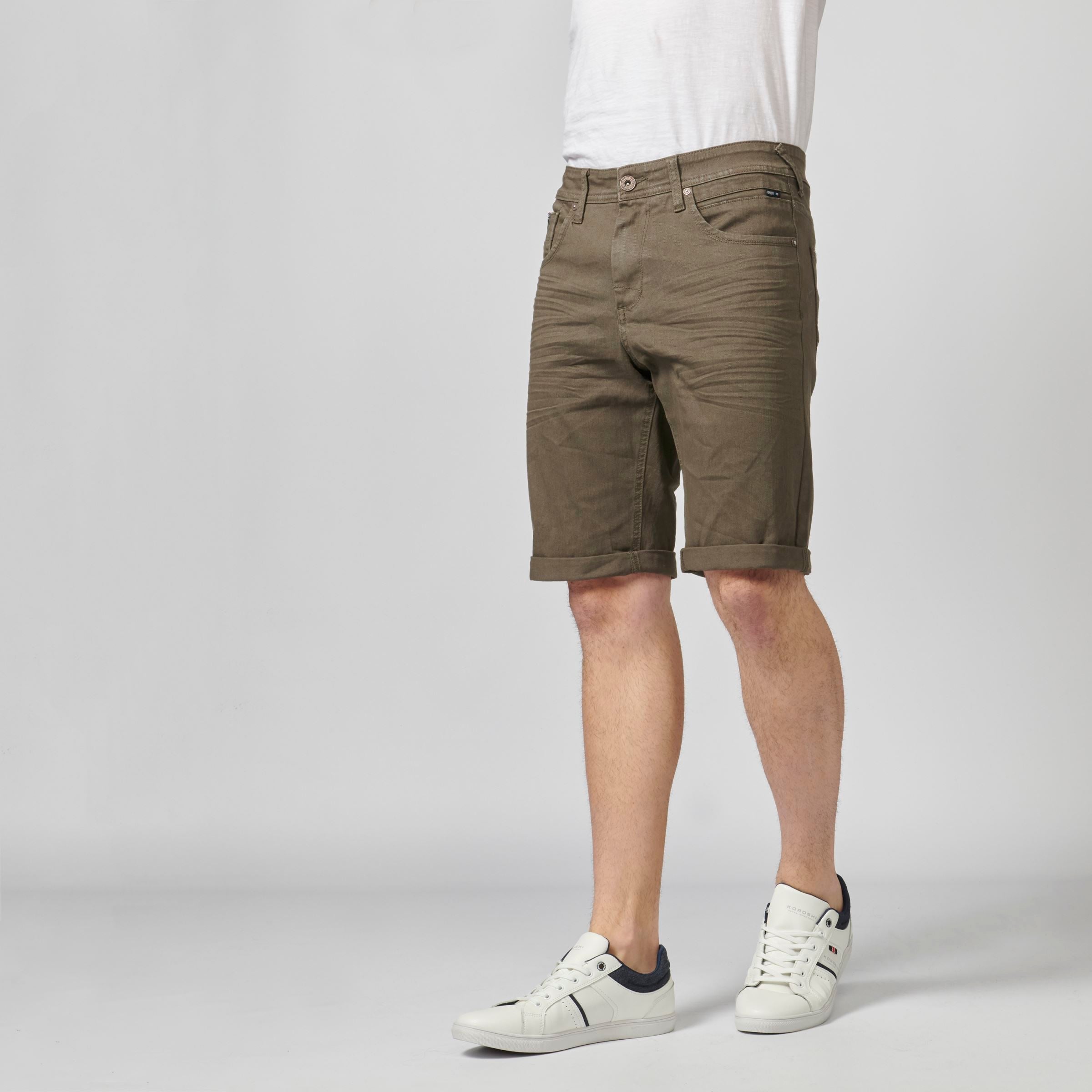 Bermuda Denim Stretch Regular con Vuelta Hombre – Koroshi 2111PS01