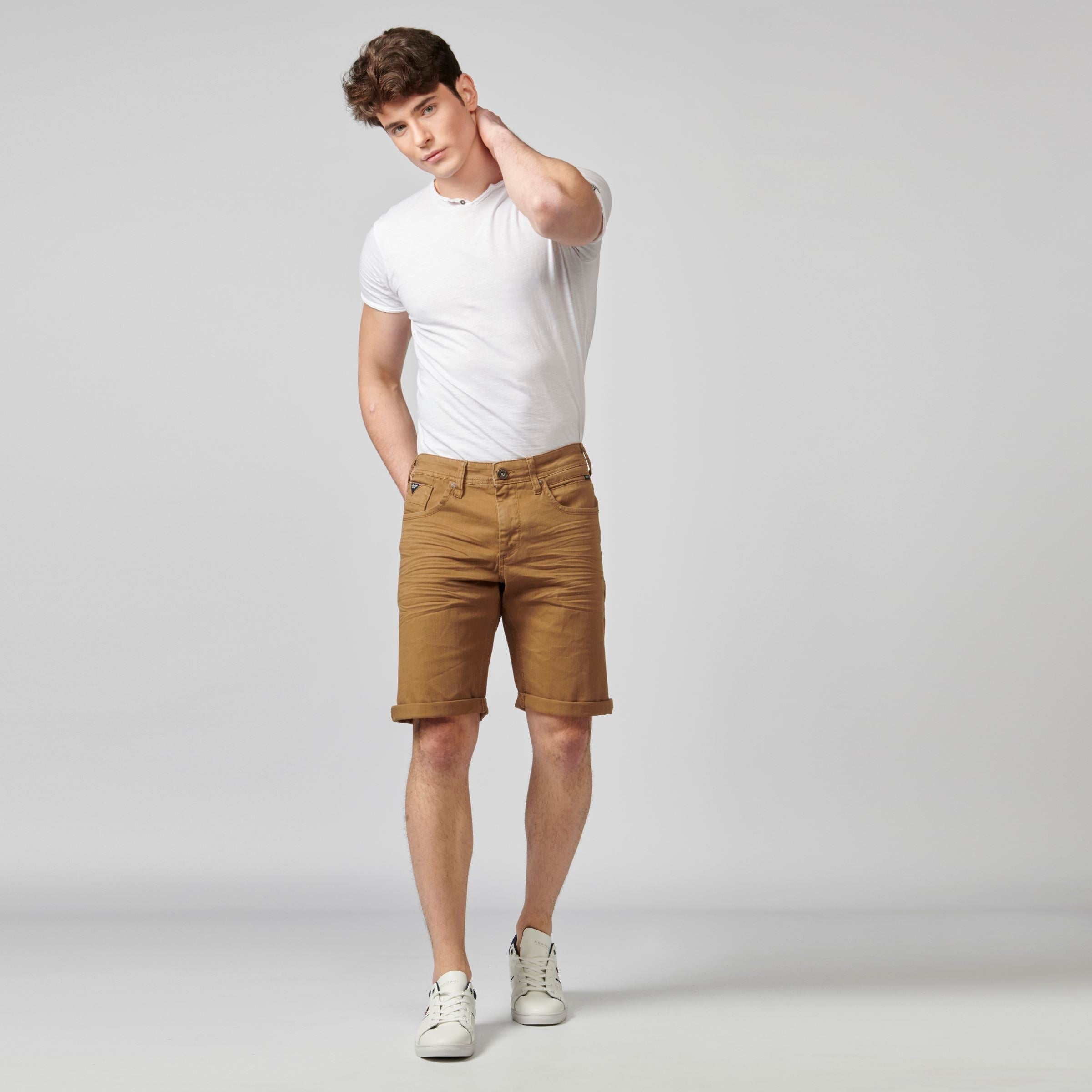 Bermuda Denim Stretch Regular con Vuelta Hombre – Koroshi 2111PS01