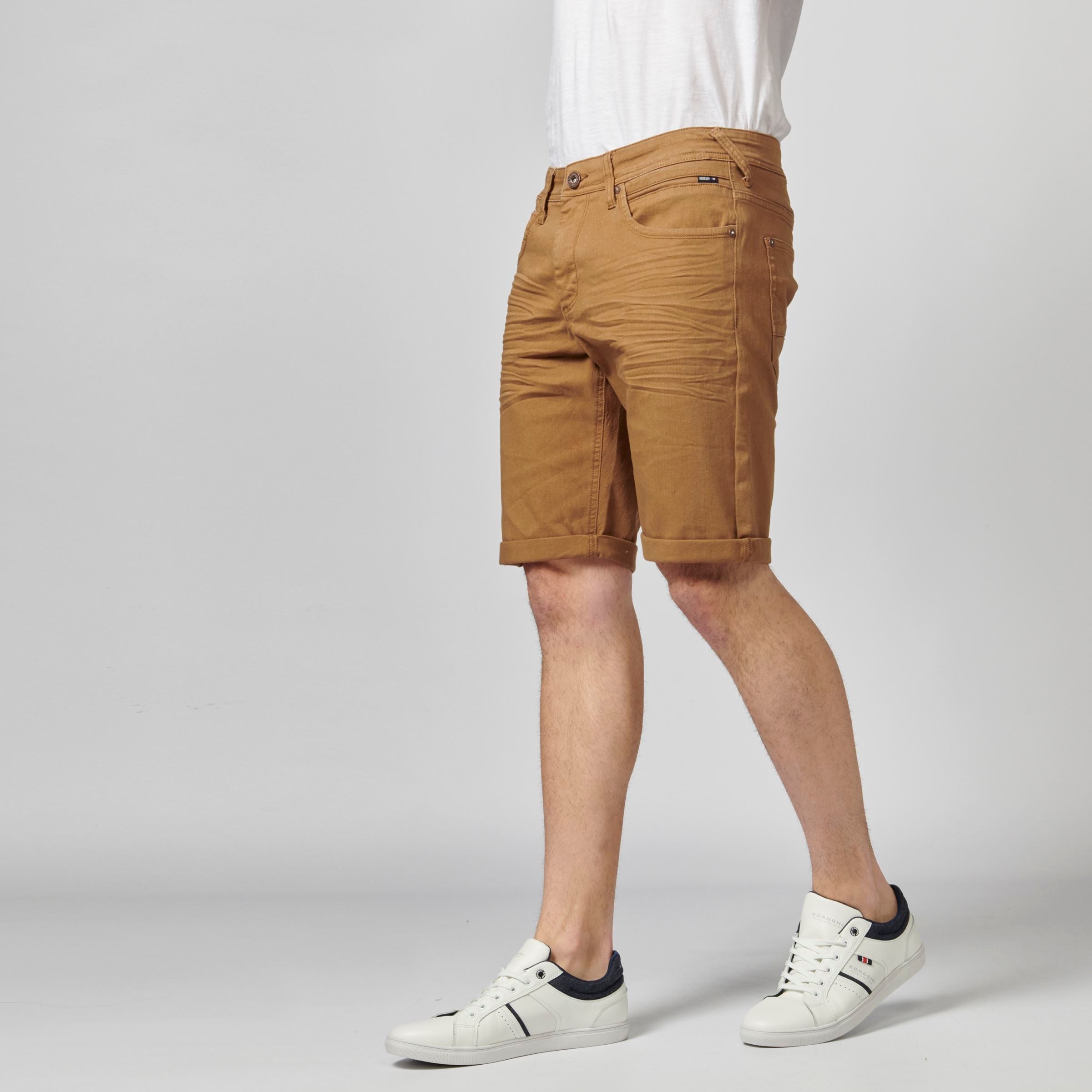 Bermuda Denim Stretch Regular con Vuelta Hombre – Koroshi 2111PS01