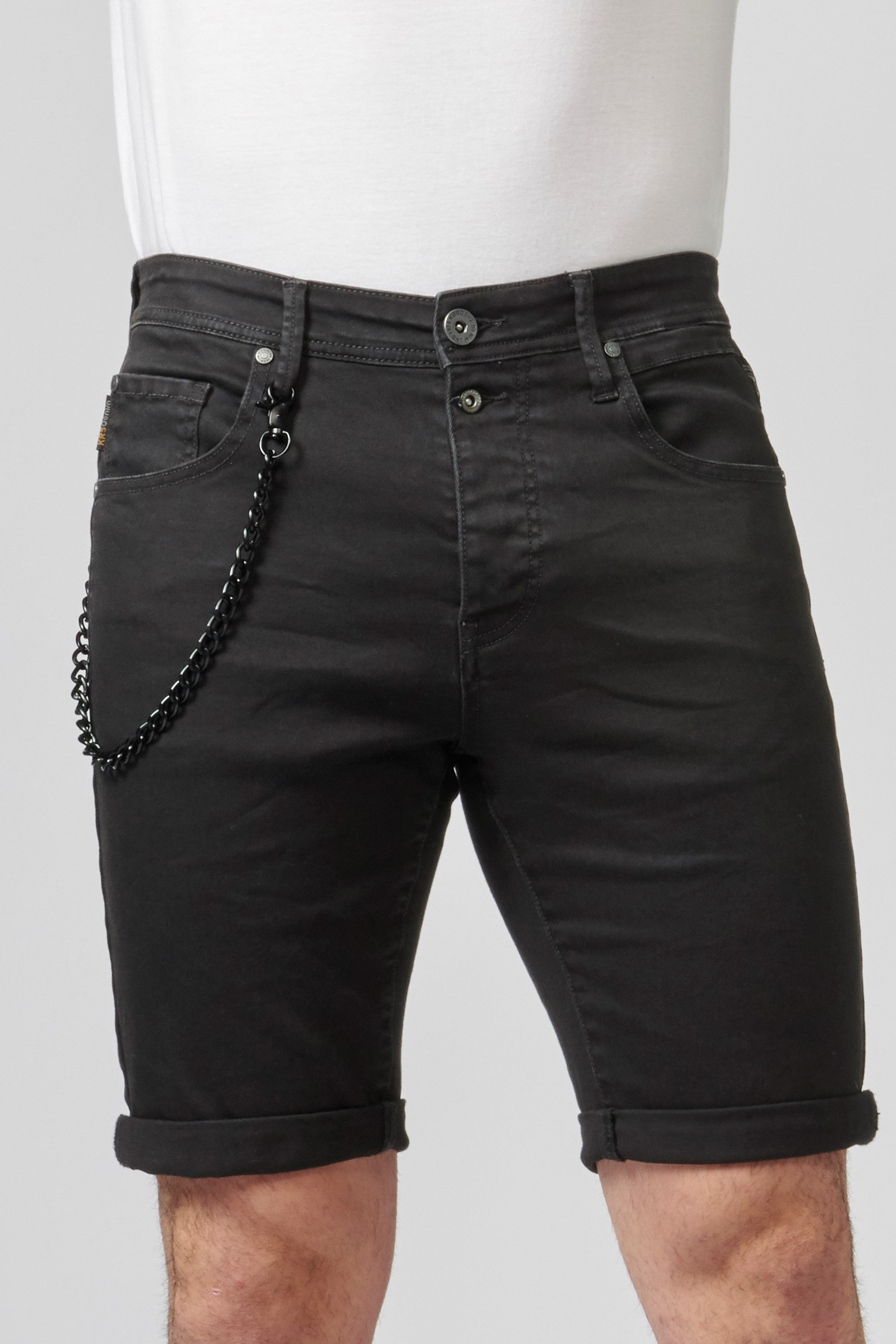 Bermuda Vaquera Hombre Low Rise con Cadena – Koroshi 2111PS03
