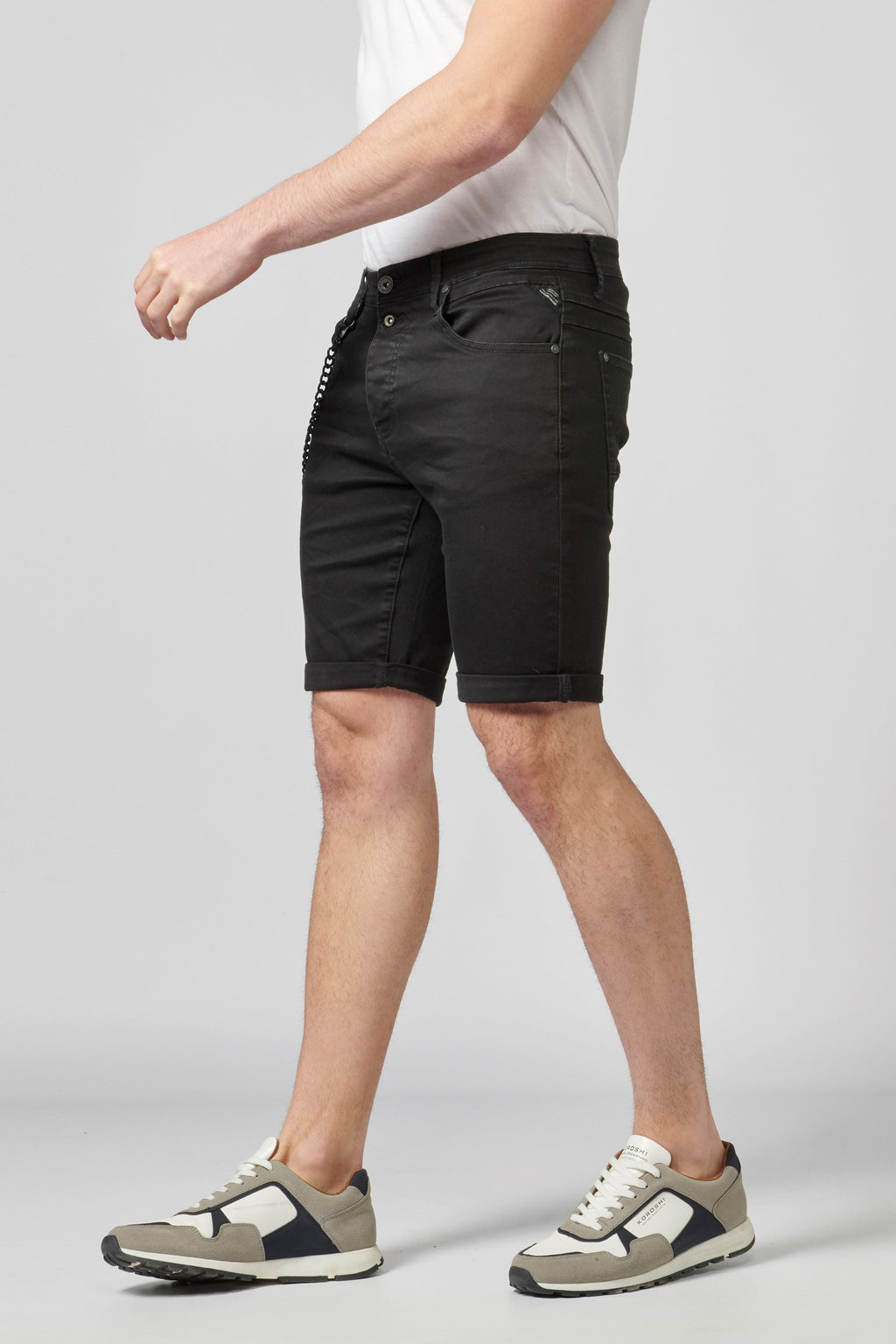Bermuda Vaquera Hombre Low Rise con Cadena – Koroshi 2111PS03
