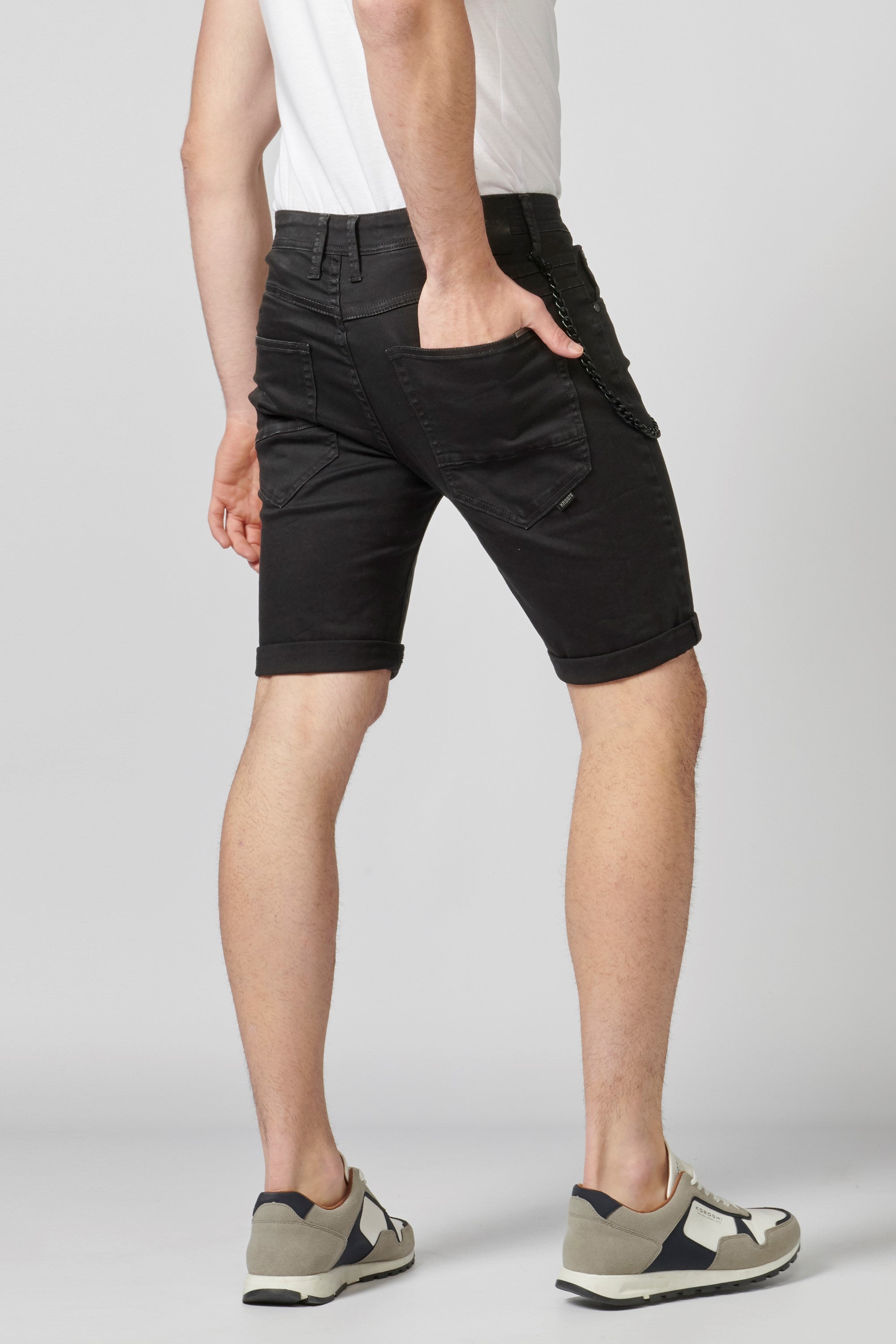 Bermuda Vaquera Hombre Low Rise con Cadena – Koroshi 2111PS03