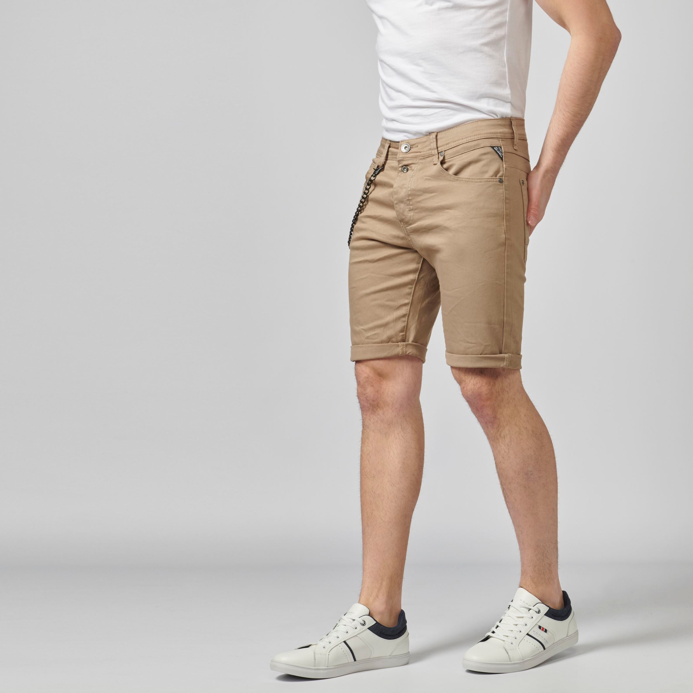 Bermuda Vaquera Hombre Low Rise con Cadena – Koroshi 2111PS03