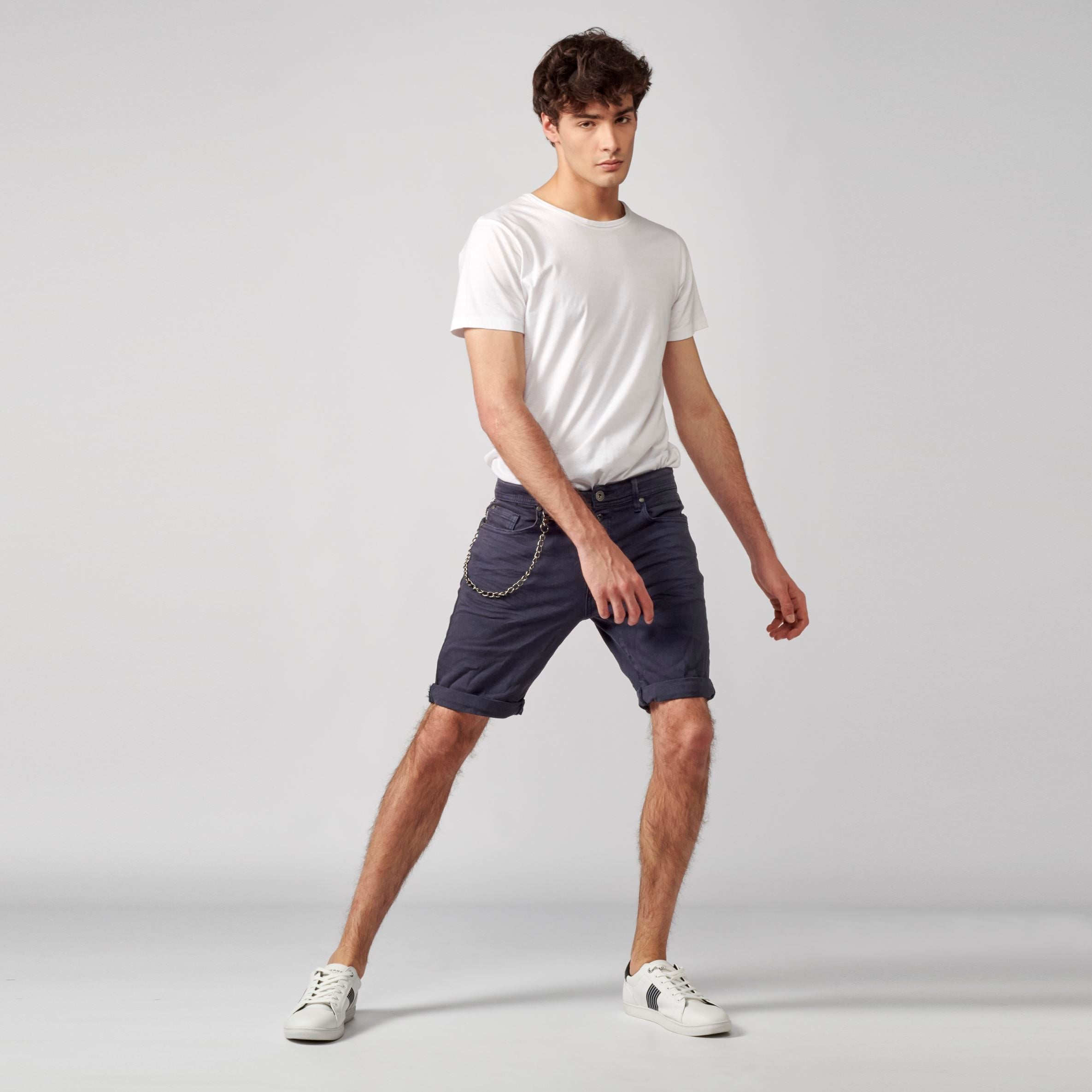 Bermuda Denim Low Rise 5 Bolsillos Hombre – Koroshi 2111PS04