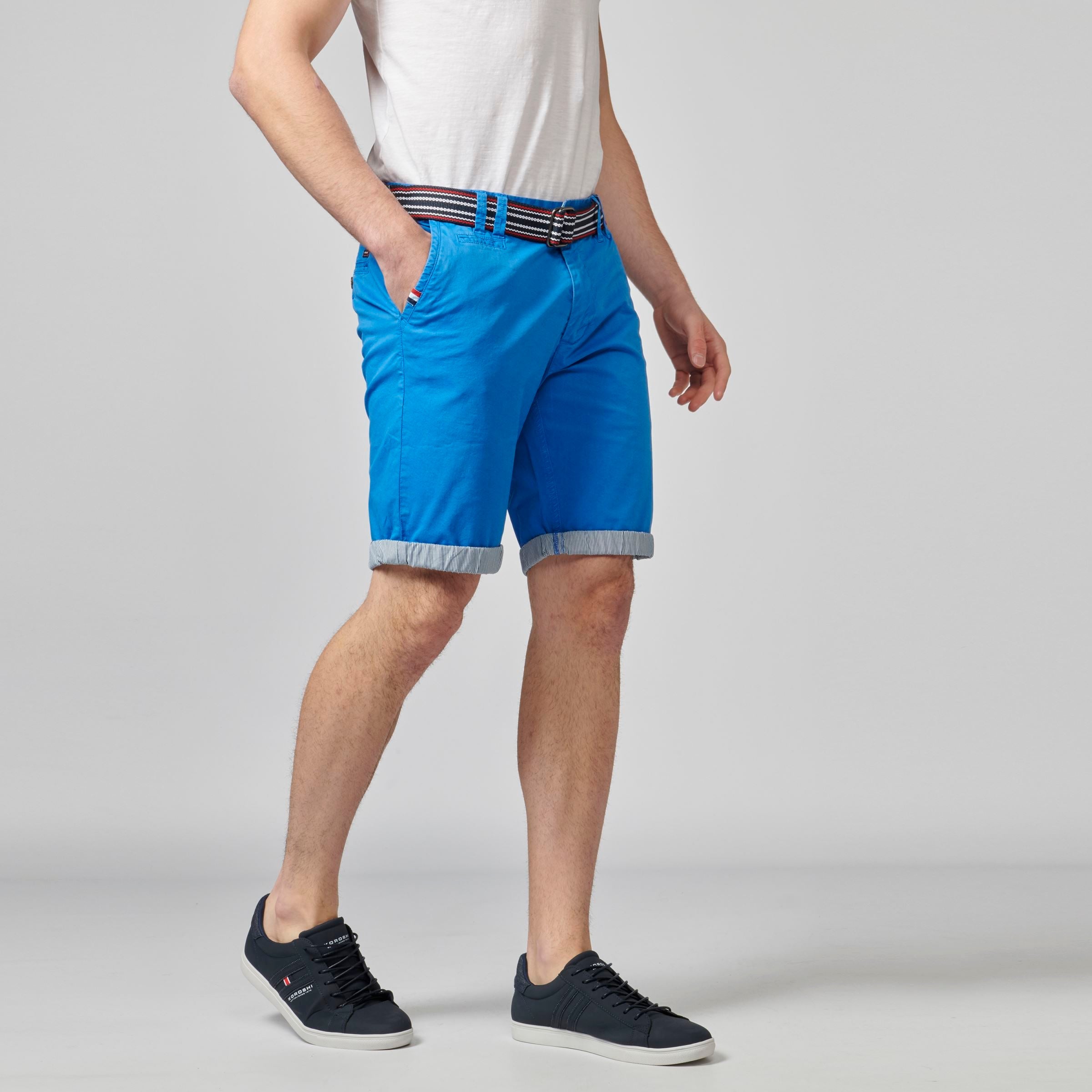Bermuda Hombre Chino Algodón Stretch Vuelta Contraste – Koroshi 2111PS07