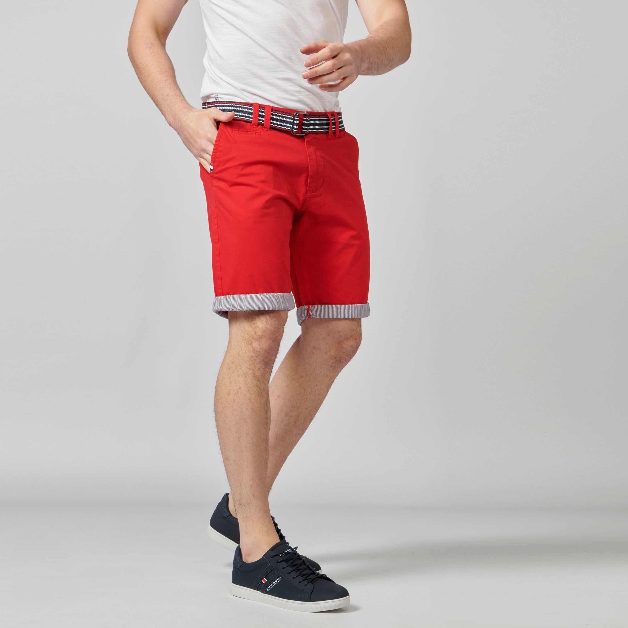 Bermuda Hombre Chino Algodón Stretch Vuelta Contraste – Koroshi 2111PS07