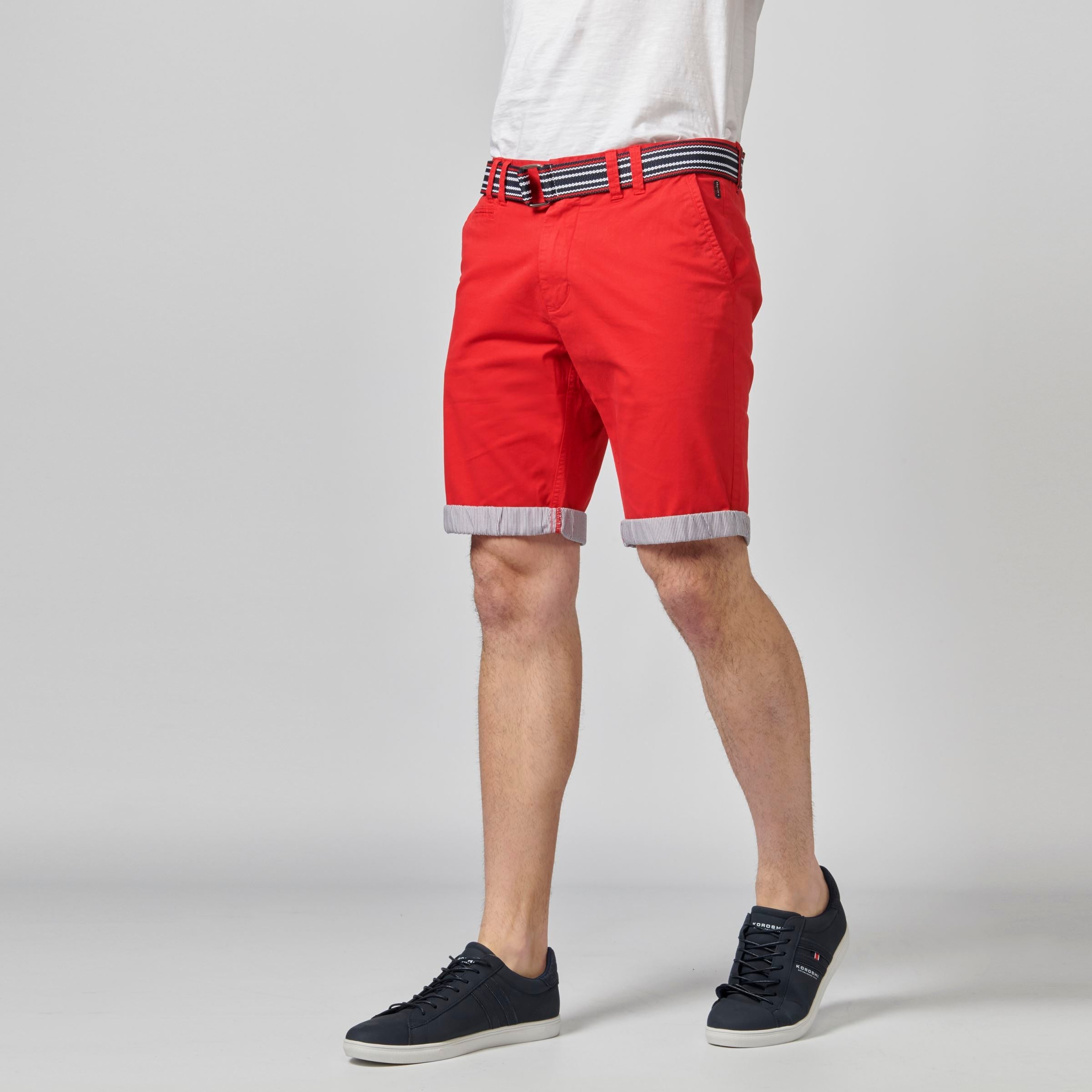 Bermuda Hombre Chino Algodón Stretch Vuelta Contraste – Koroshi 2111PS07