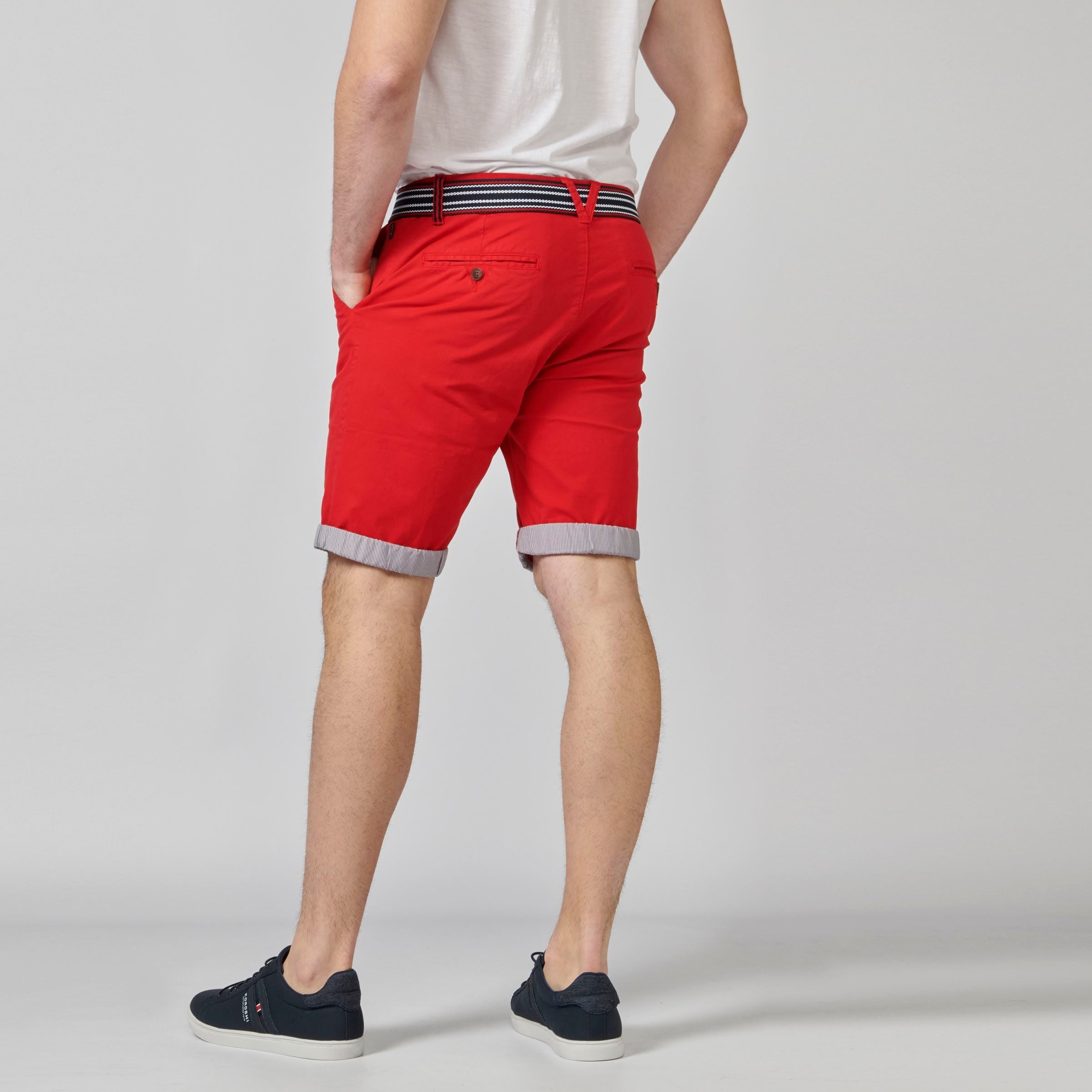 Bermuda Hombre Chino Algodón Stretch Vuelta Contraste – Koroshi 2111PS07
