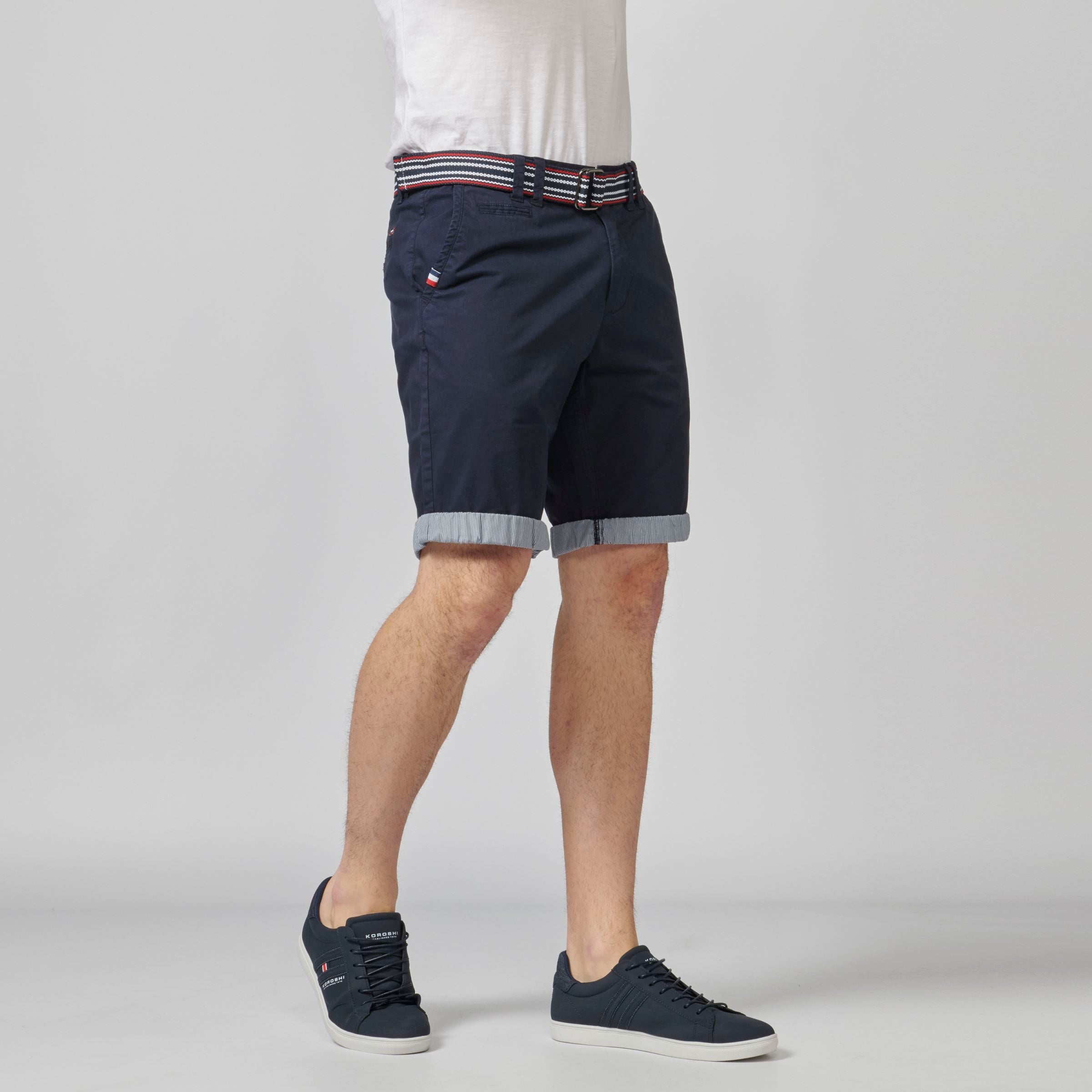 Bermuda Hombre Chino Algodón Stretch Vuelta Contraste – Koroshi 2111PS07