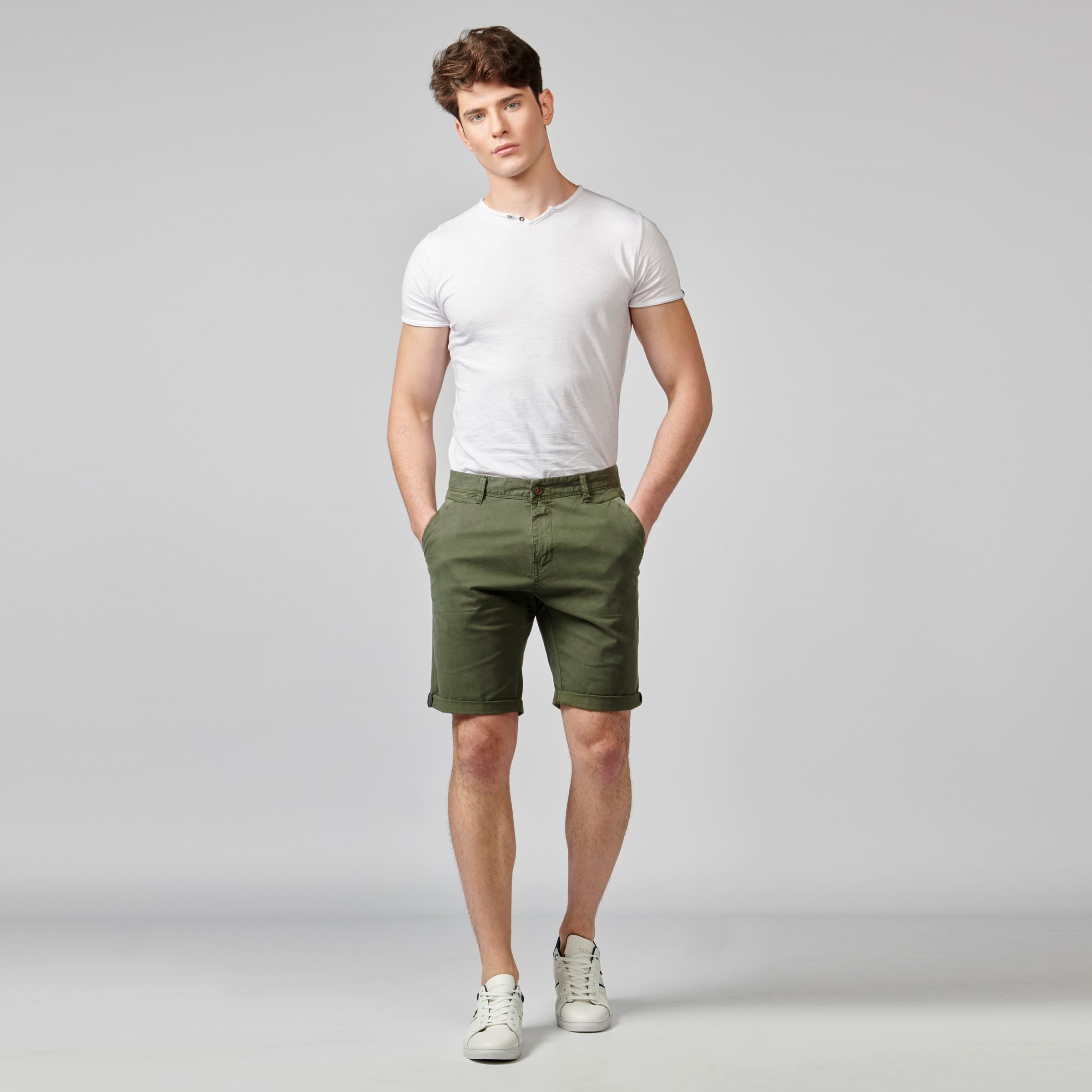 Pantalón Corto Chino de Algodón Stretch Hombre – Koroshi 2111PS08