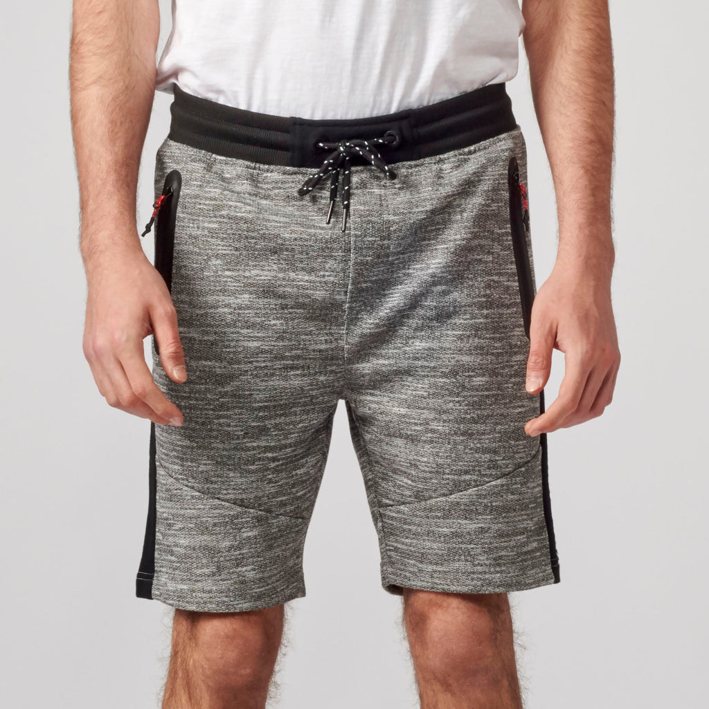 Bermuda Hombre Jogger Felpa Banda Lateral – Koroshi Gris