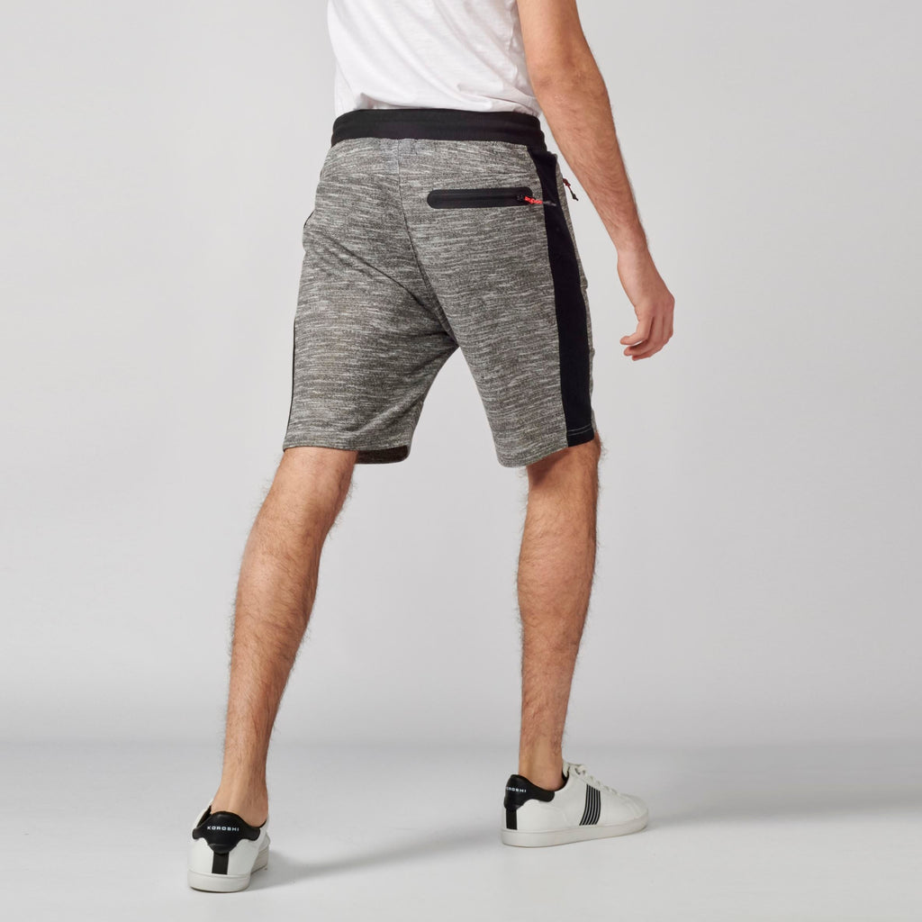 Bermuda Hombre Jogger Felpa Banda Lateral – Koroshi Gris
