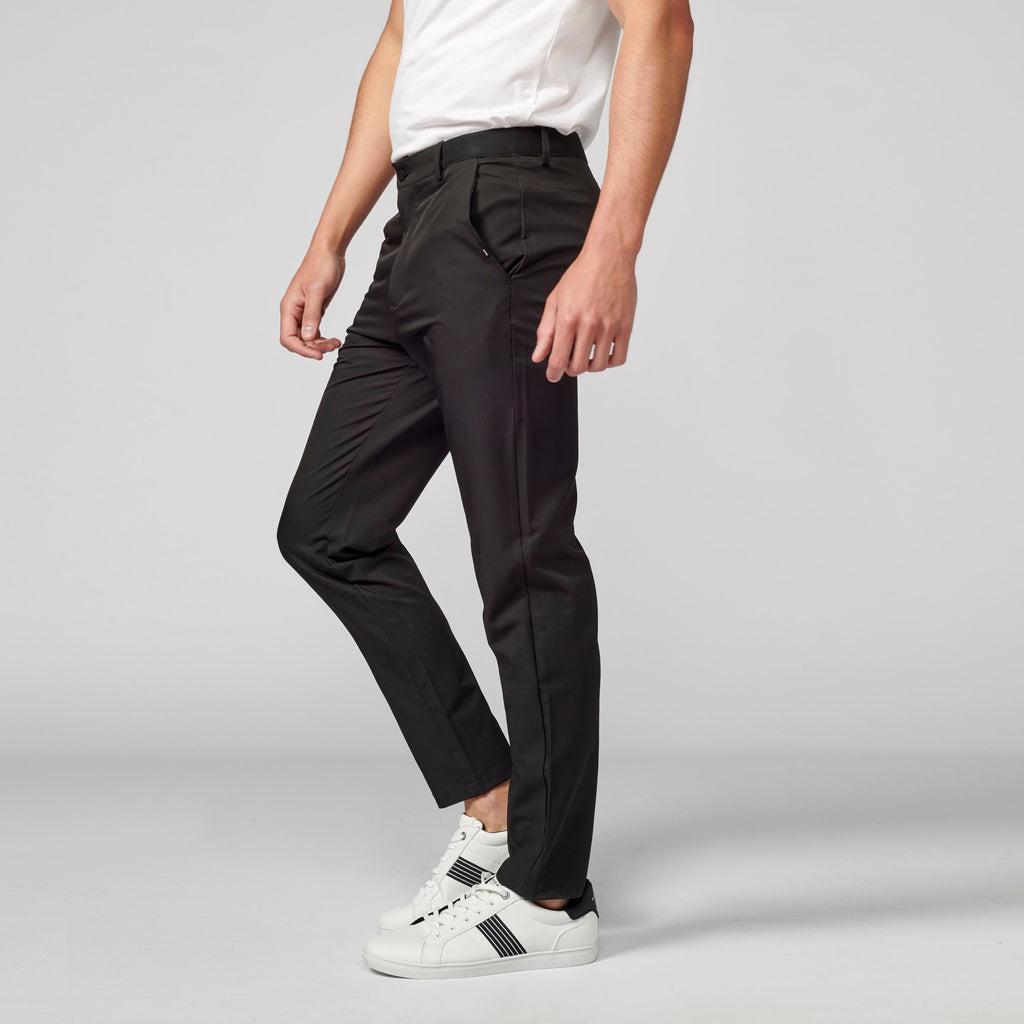 Pantalón de Vestir Hombre Tejido Bielástico – Koroshi Negro