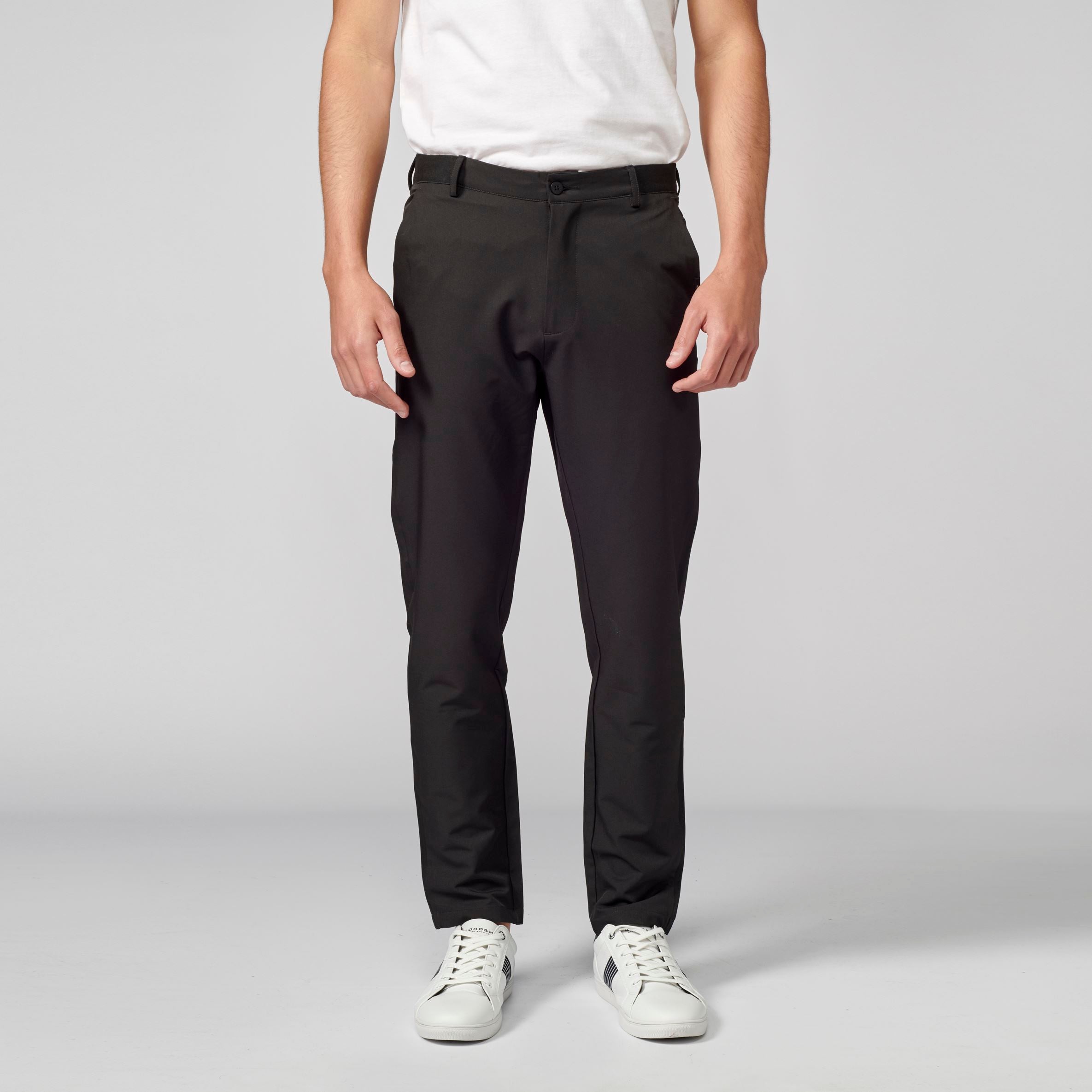 Pantalón de Vestir Hombre Tejido Bielástico – Koroshi Negro
