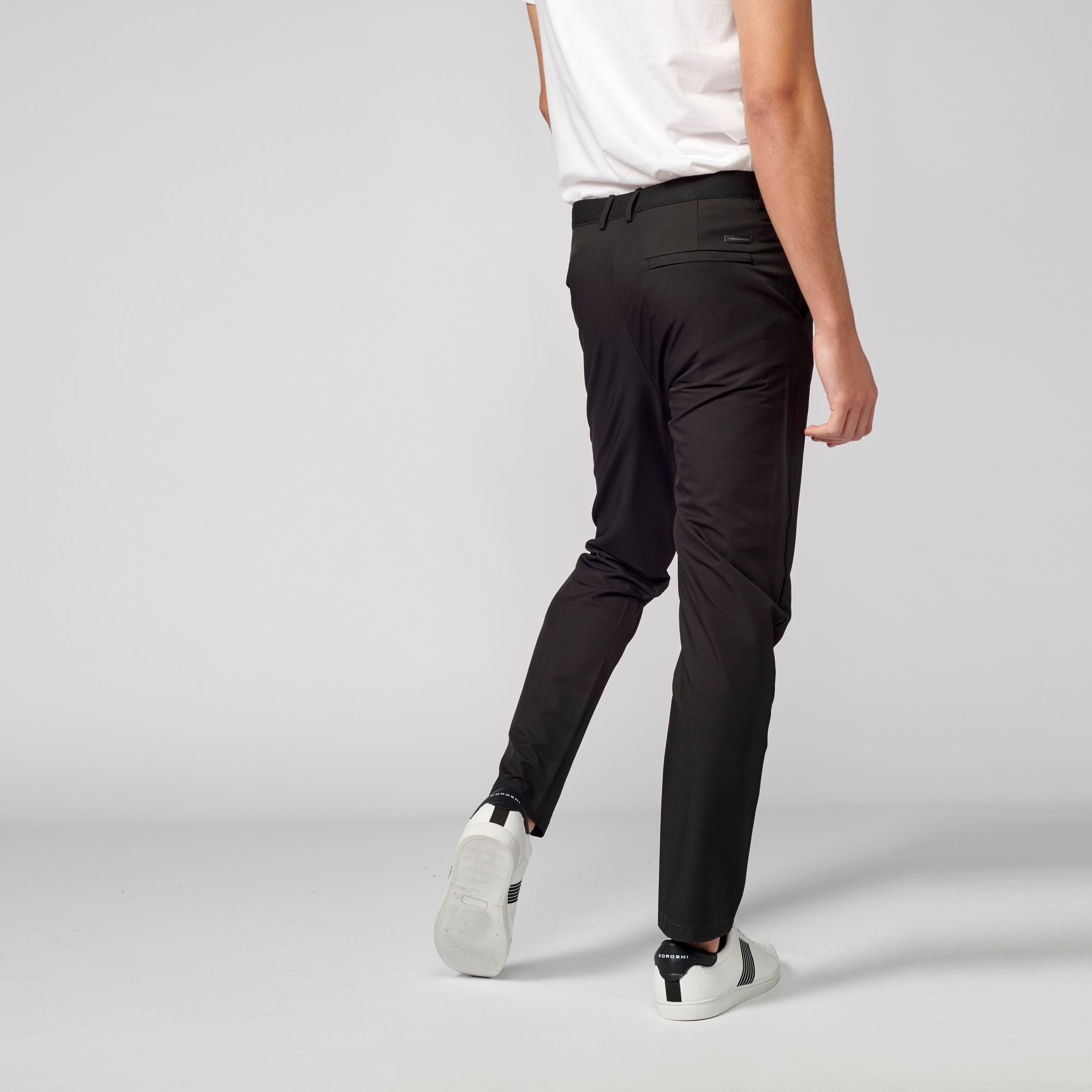 Pantalón de Vestir Hombre Tejido Bielástico – Koroshi Negro
