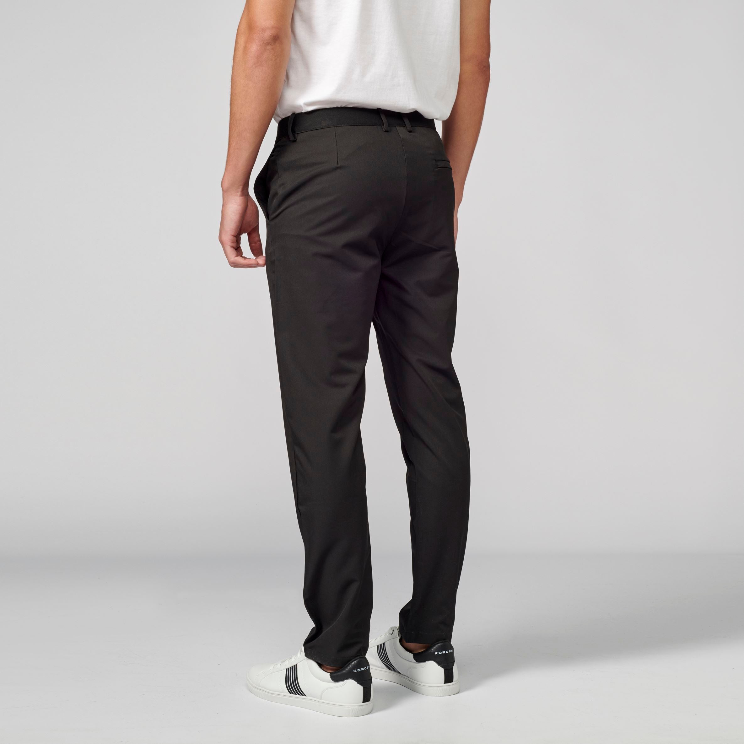 Pantalón de Vestir Hombre Tejido Bielástico – Koroshi Negro