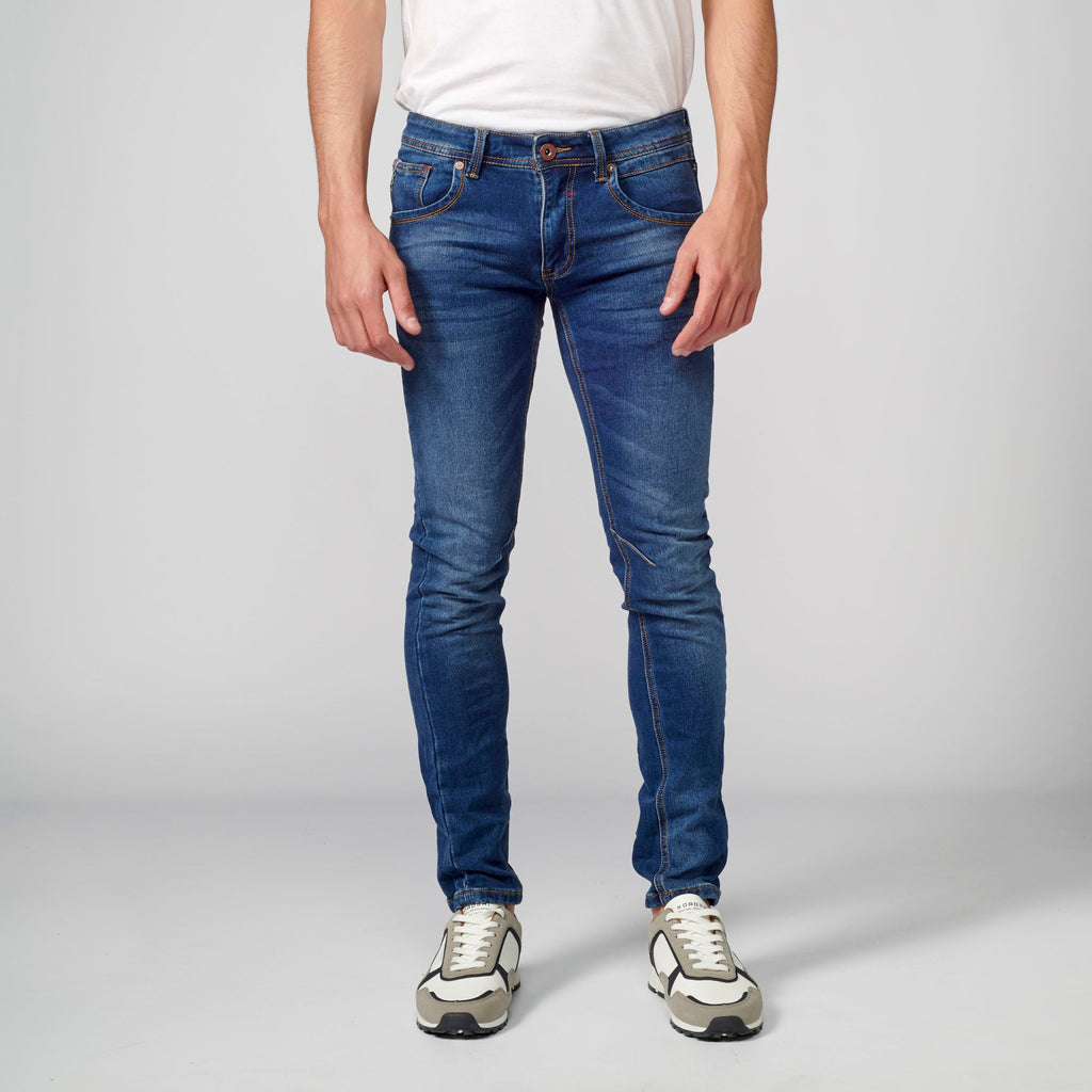 Pantalón Jeans Slim Fit Hombre Knit Denim – Koroshi Azul Medio