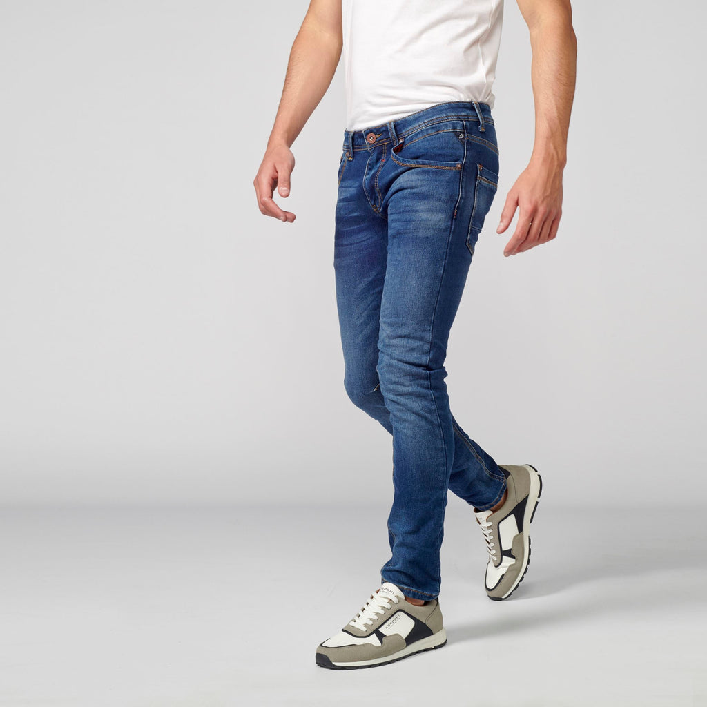 Pantalón Jeans Slim Fit Hombre Knit Denim – Koroshi Azul Medio