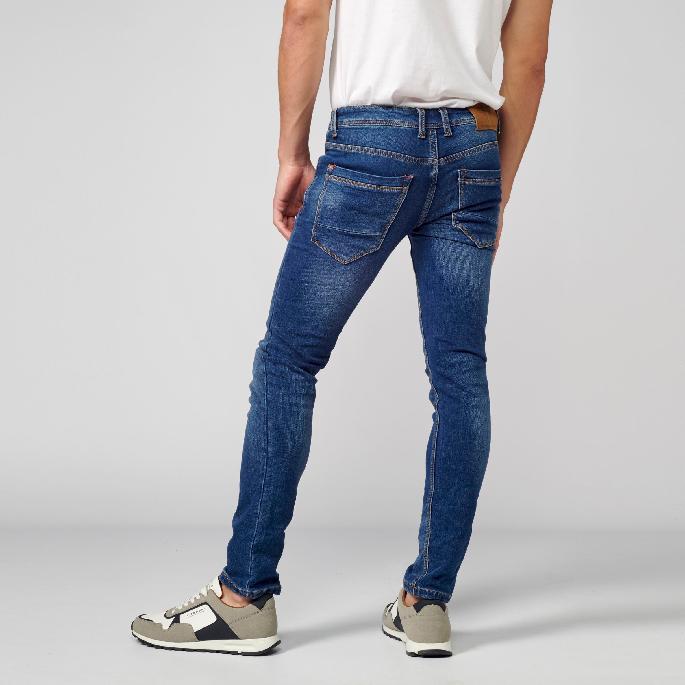 Pantalón Jeans Slim Fit Hombre Knit Denim – Koroshi Azul Medio