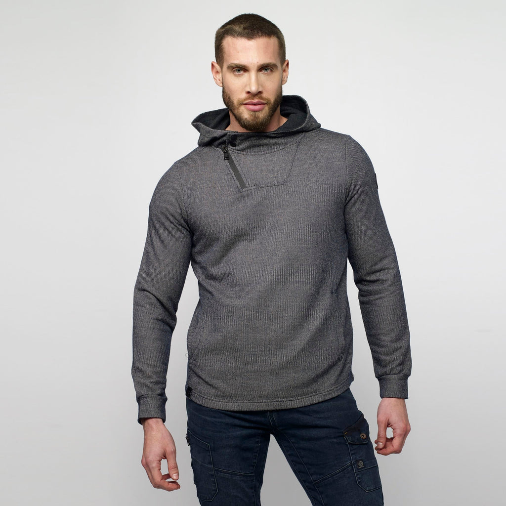 Sudadera con Capucha Hombre Cuello Cruzado – Koroshi Navy