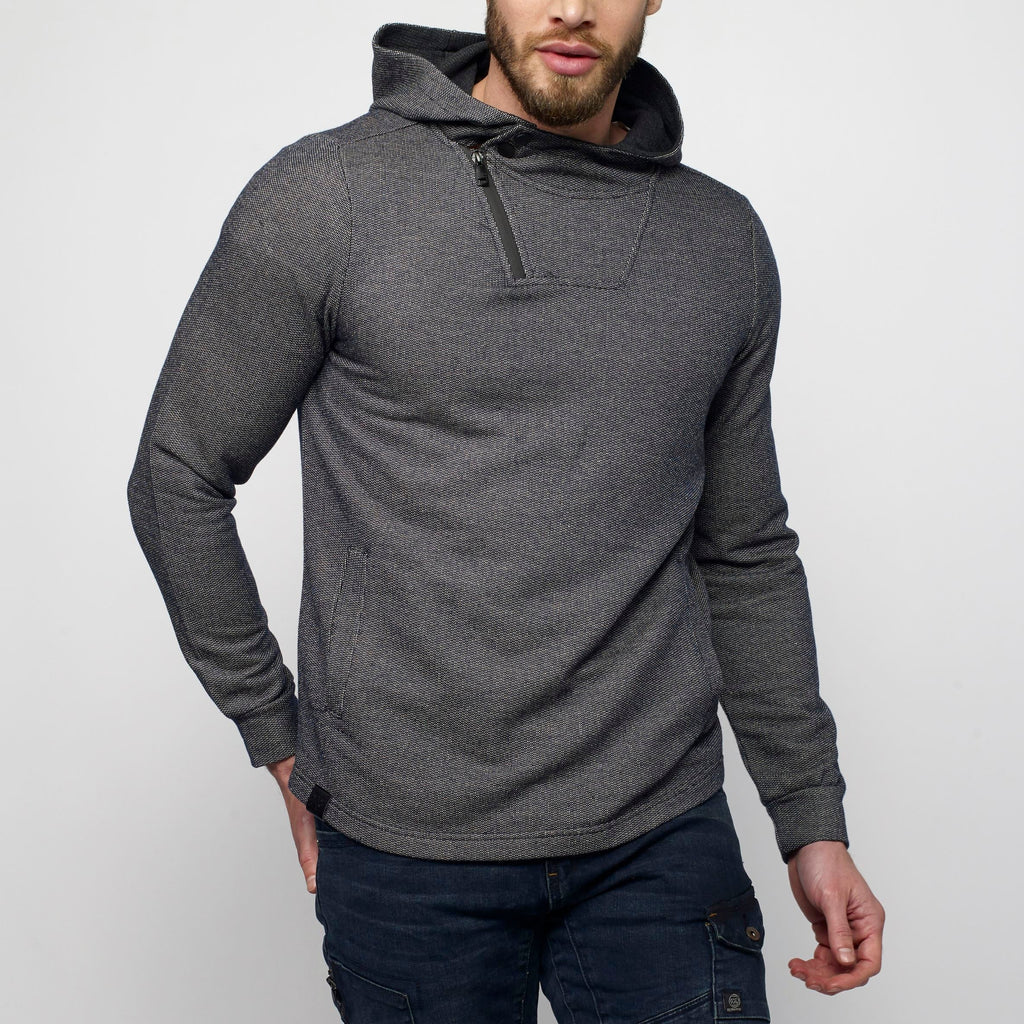 Sudadera con Capucha Hombre Cuello Cruzado – Koroshi Navy