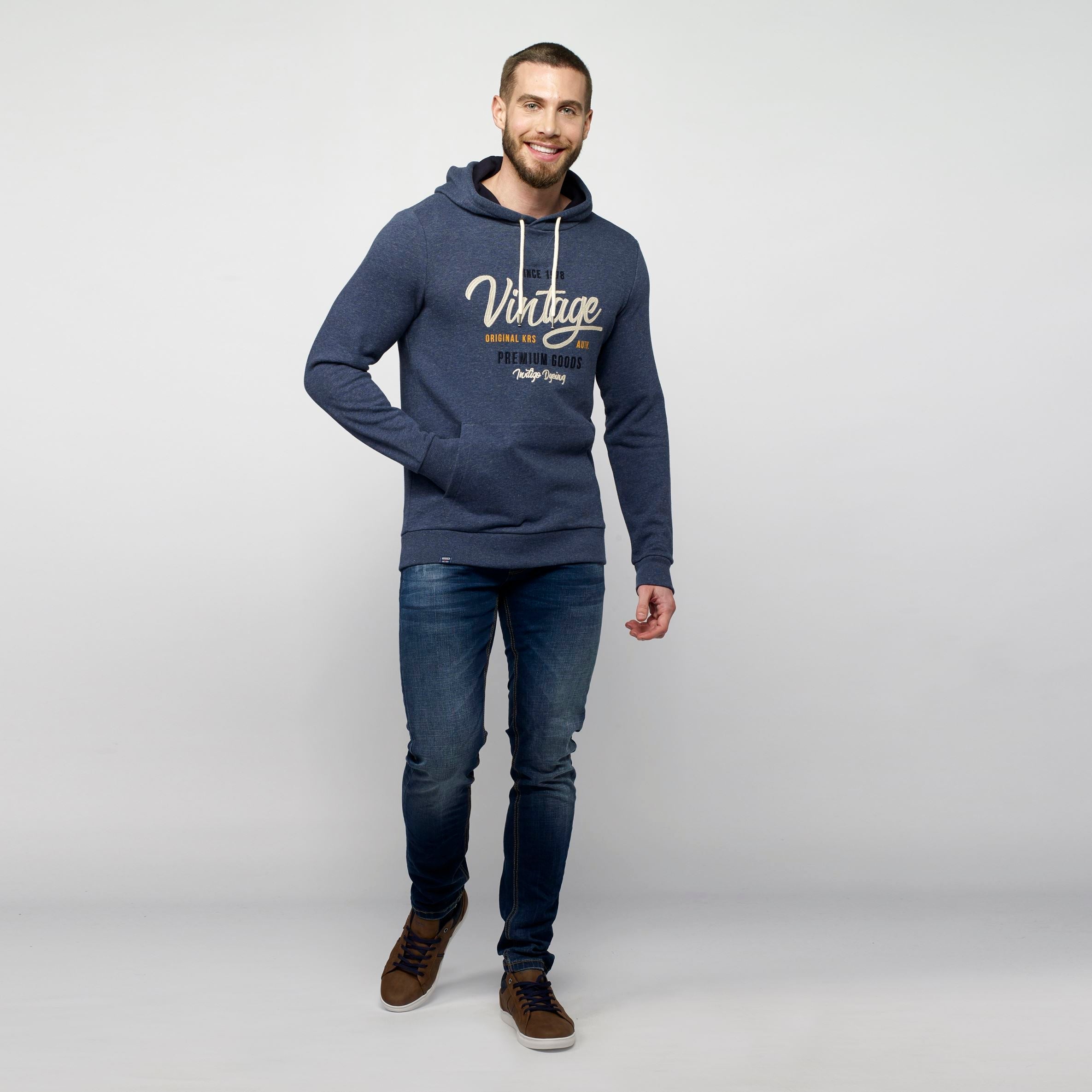 Sudadera con Capucha Hombre Estampado Vintage – Koroshi 2111SU13