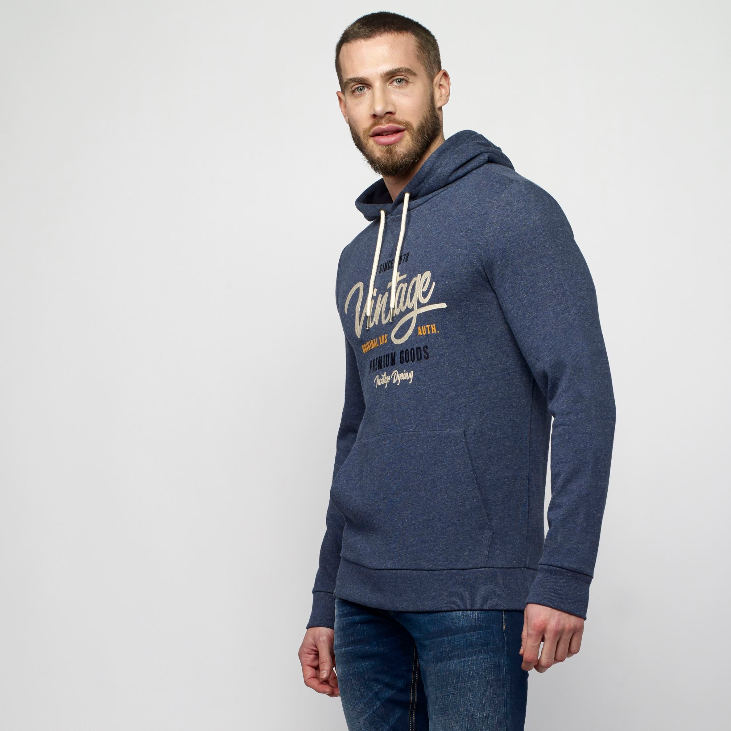 Sudadera con Capucha Hombre Estampado Vintage – Koroshi 2111SU13