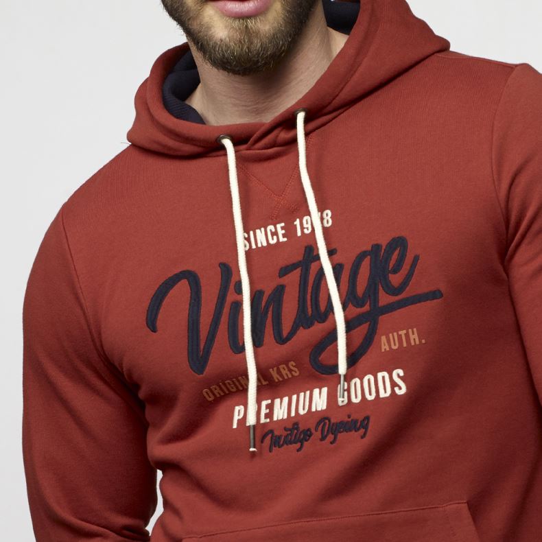 Sudadera con Capucha Hombre Estampado Vintage – Koroshi 2111SU13