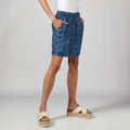 Falda Mujer Estampado Tropical Lyocell – Koroshi Azul Medio