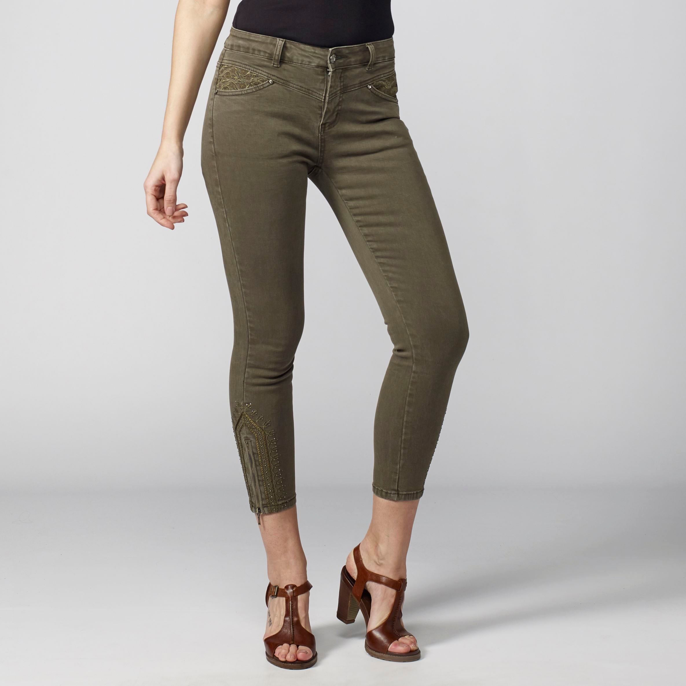 Pantalón Slim Fit Tobillero Mujer Sarga Elástica – Koroshi 2112PT35