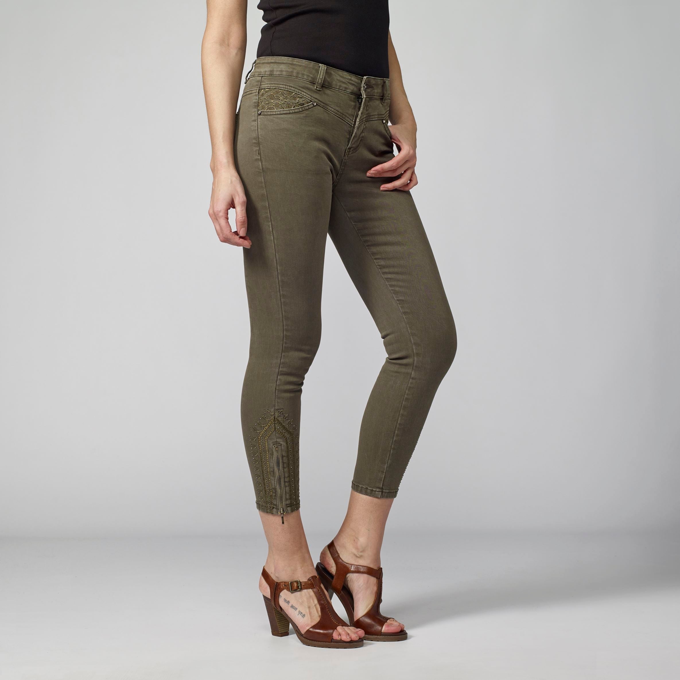 Pantalón Slim Fit Tobillero Mujer Sarga Elástica – Koroshi 2112PT35