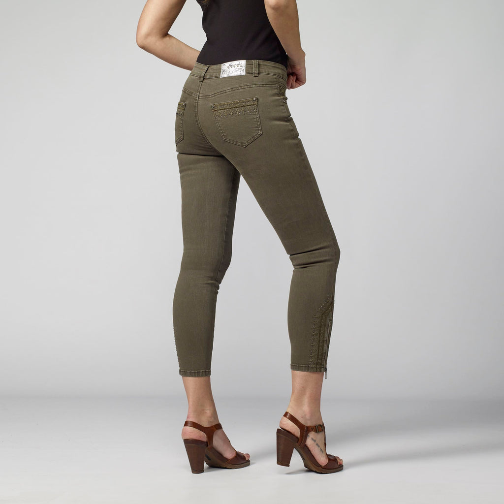 Pantalón Slim Fit Tobillero Mujer Sarga Elástica – Koroshi 2112PT35