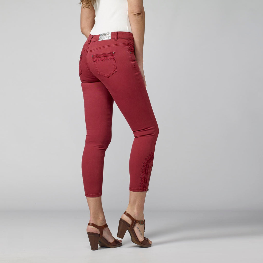 Pantalón Slim Fit Tobillero Mujer Sarga Elástica – Koroshi 2112PT35