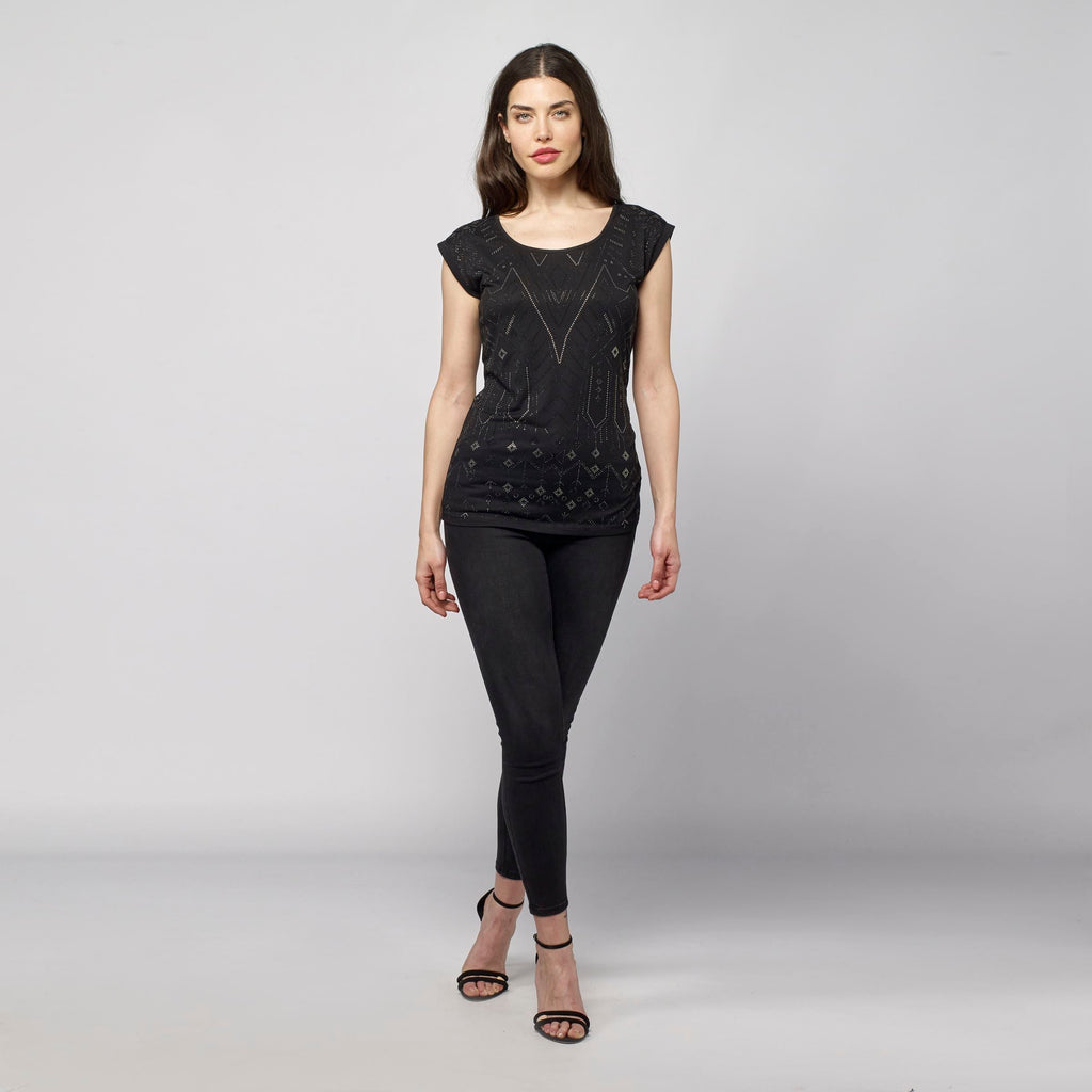 Top Fluido Mujer Estampado Étnico – Koroshi 2112TP13