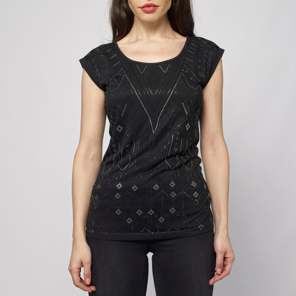 Top Fluido Mujer Estampado Étnico – Koroshi 2112TP13