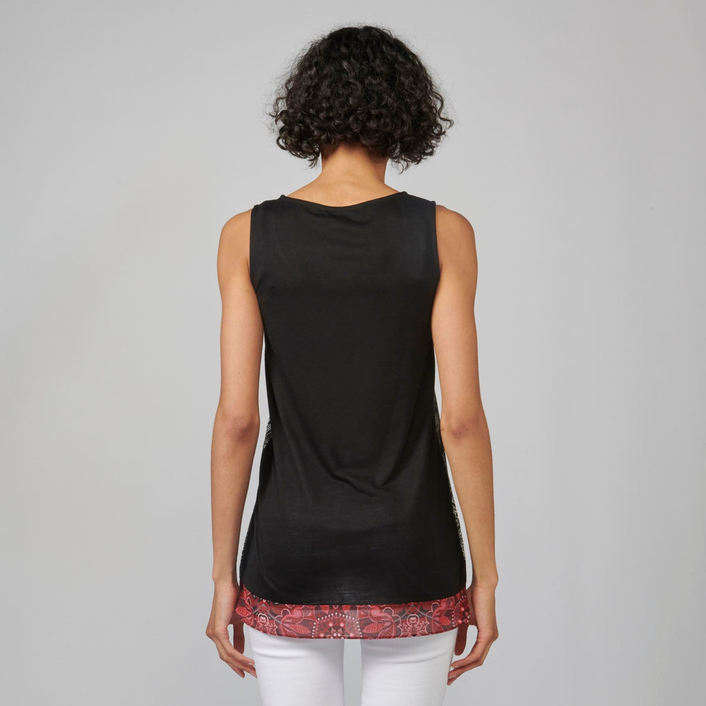 Top Mujer Sin Mangas Estampado Étnico Floral – Koroshi 2112TP51