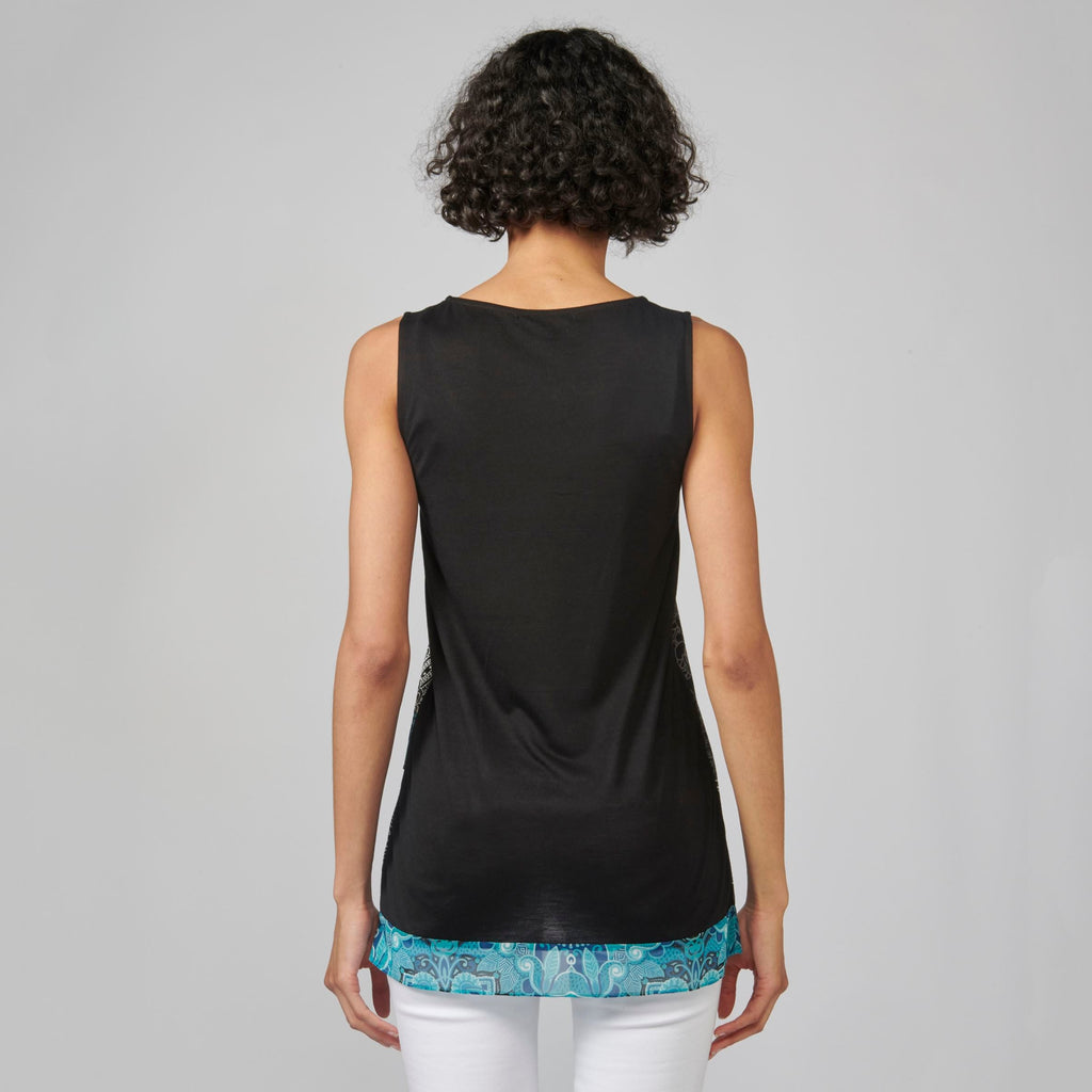 Top Mujer Sin Mangas Estampado Étnico Floral – Koroshi 2112TP51