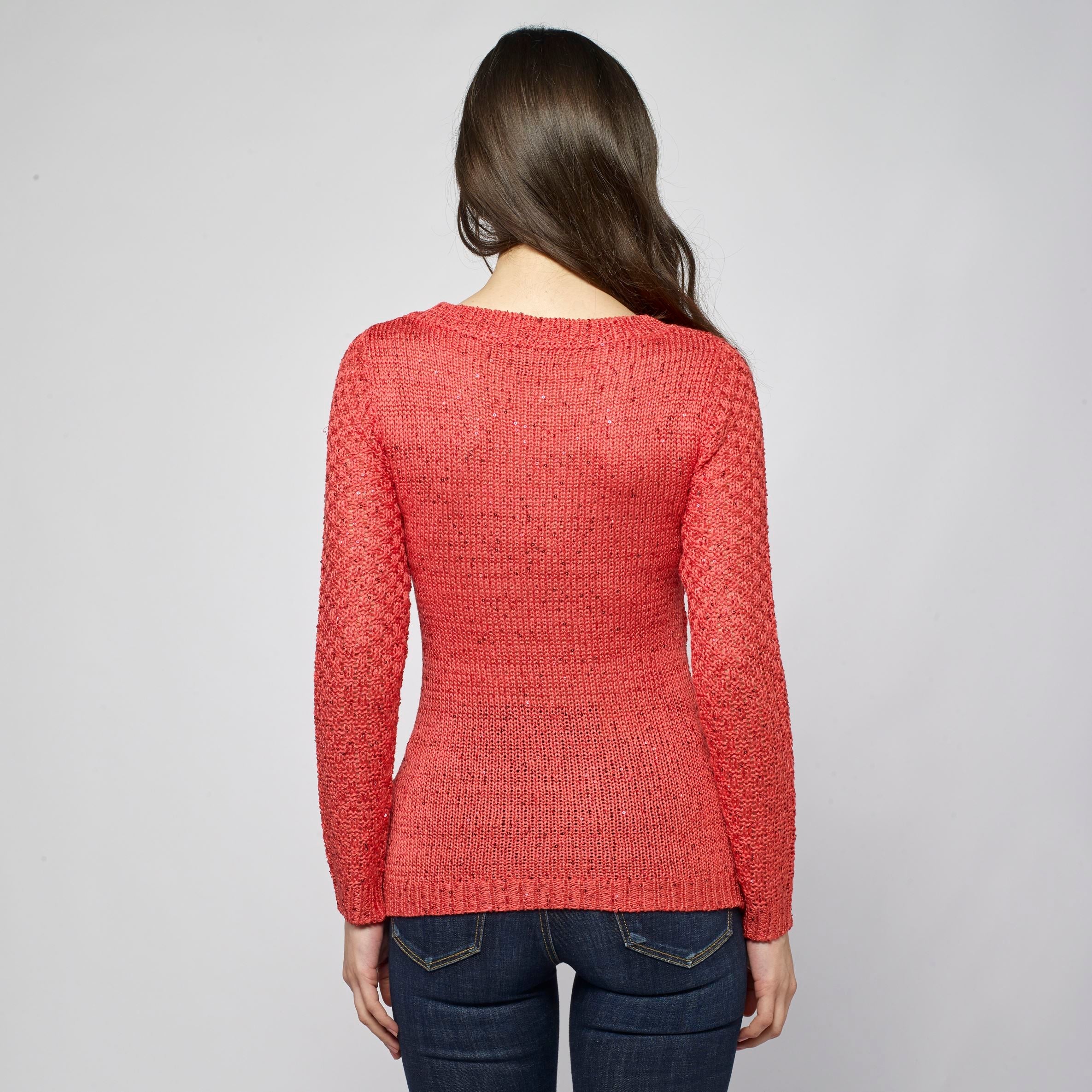 Jersey de Punto Calado Mujer Cuello Redondo – Koroshi 2112TR19