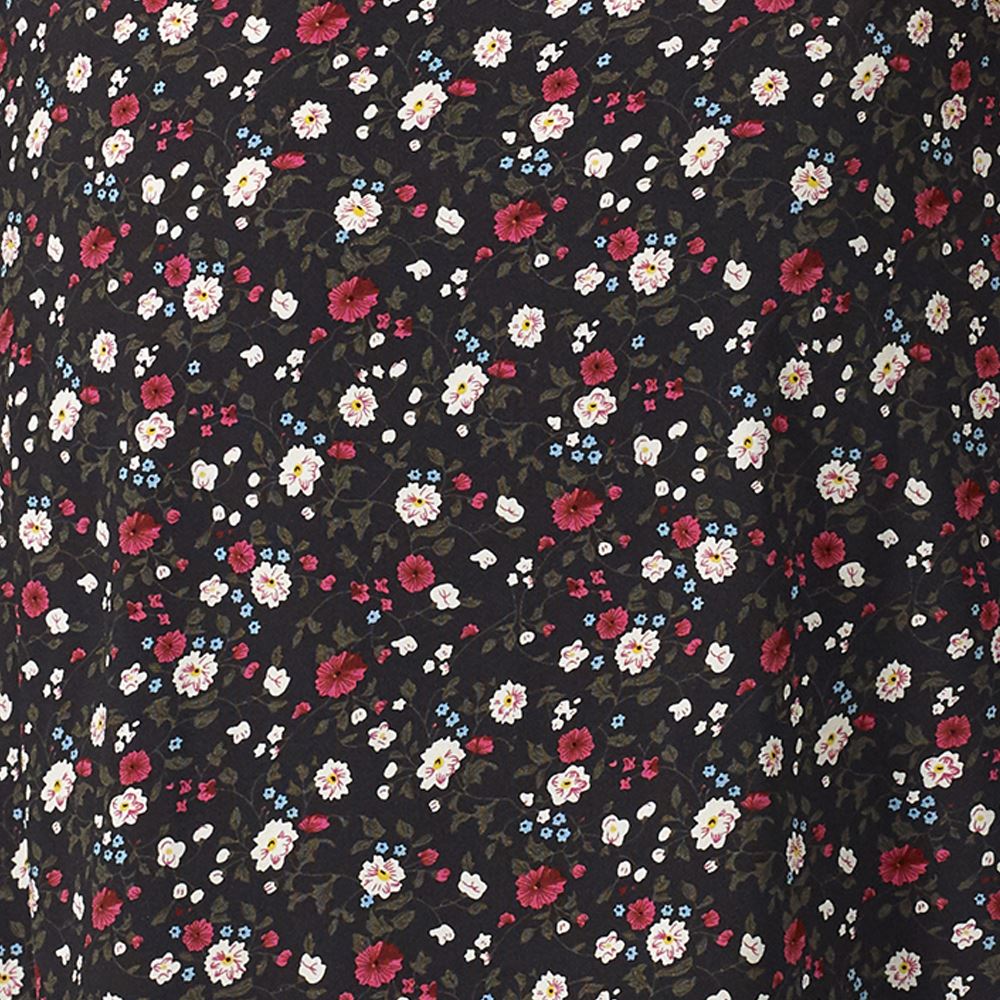 Vestido Corto Estampado Floral Manga Corta Mujer – Koroshi 2112VS32